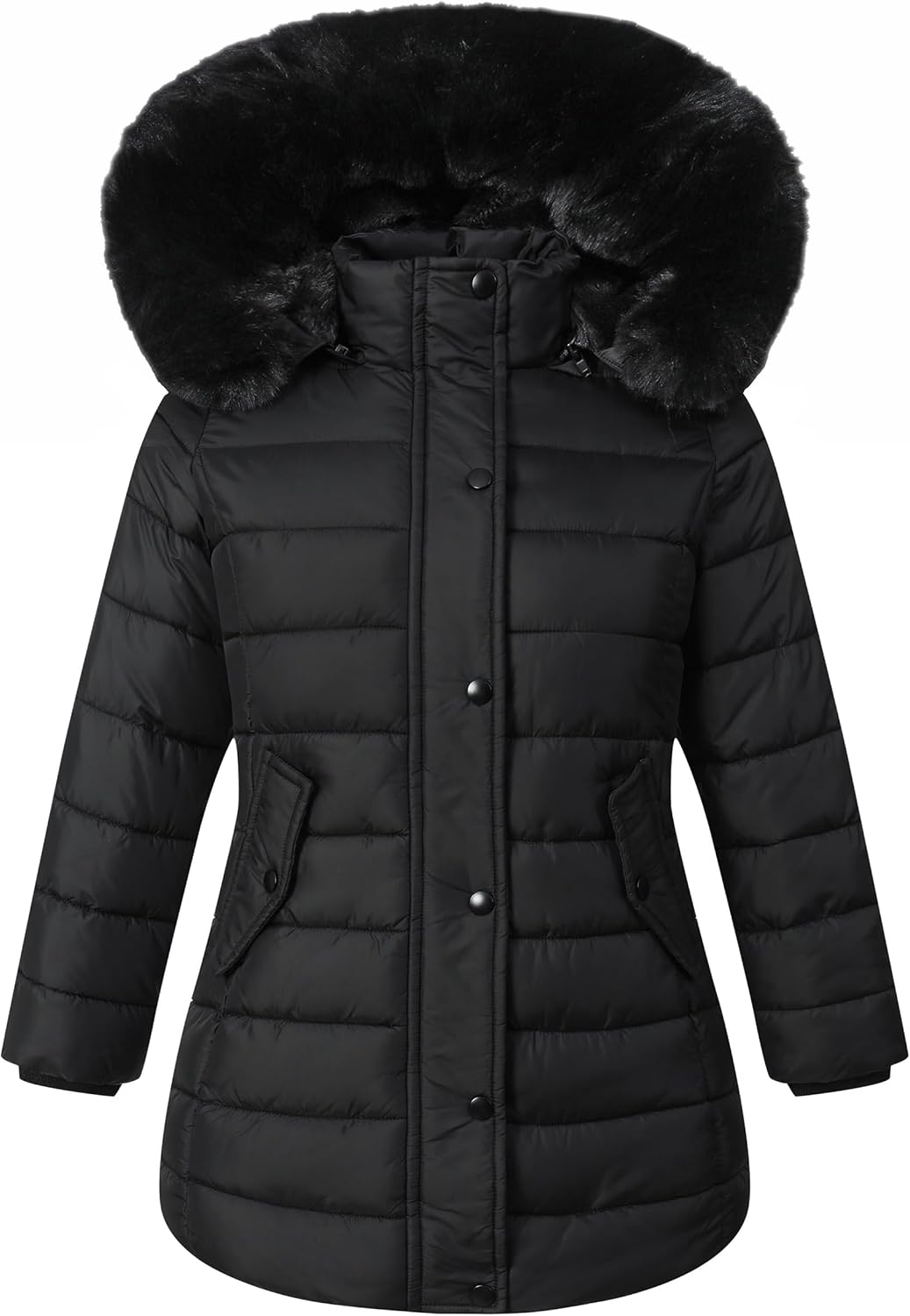 Girl's Winter Waterproof Warm Long Coat for Kids Puffer Jacket