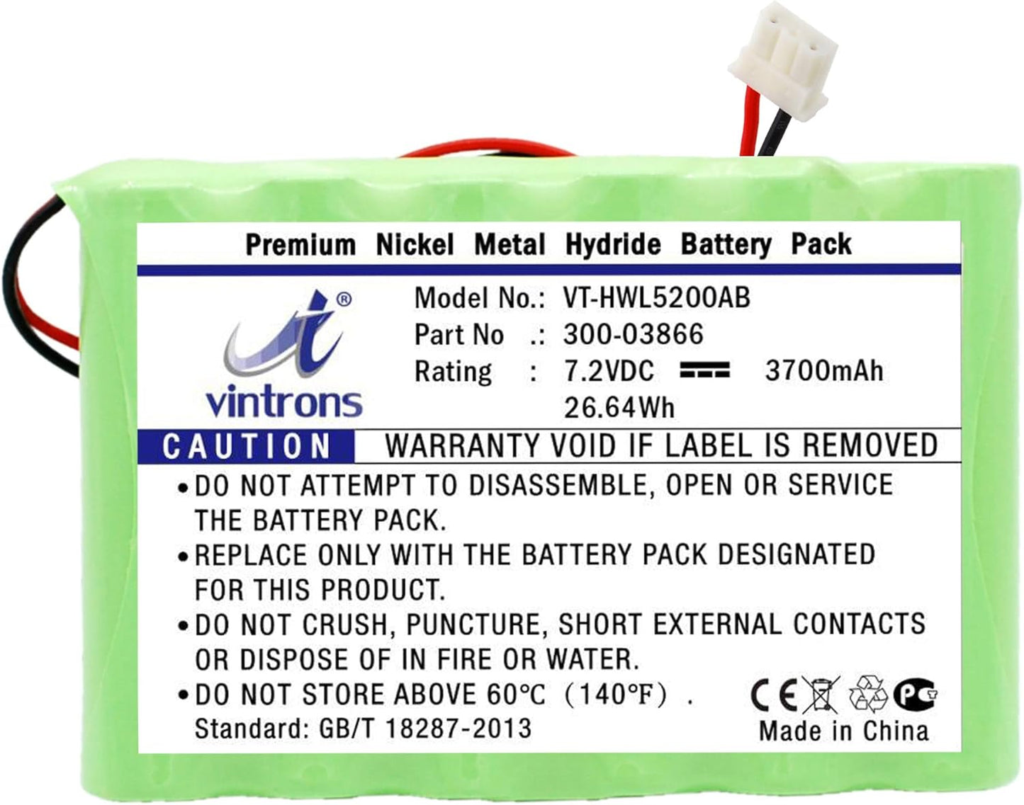 VINTRONS 7.2V 3700mAh Ni-MH Battery for Honeywell Devices