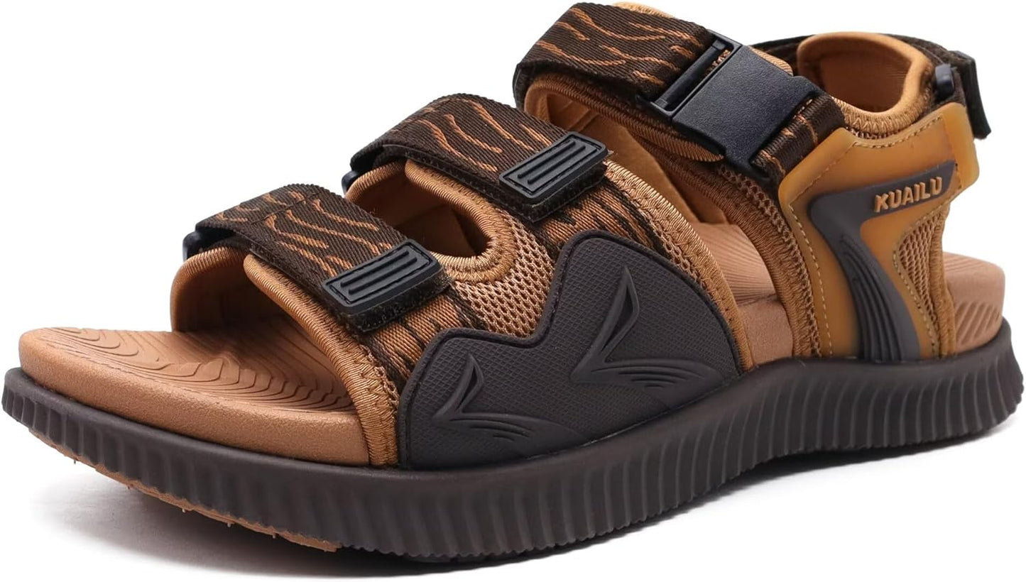 KuaiLu Mens Hiking Sandals with Arch Support for Comfort
