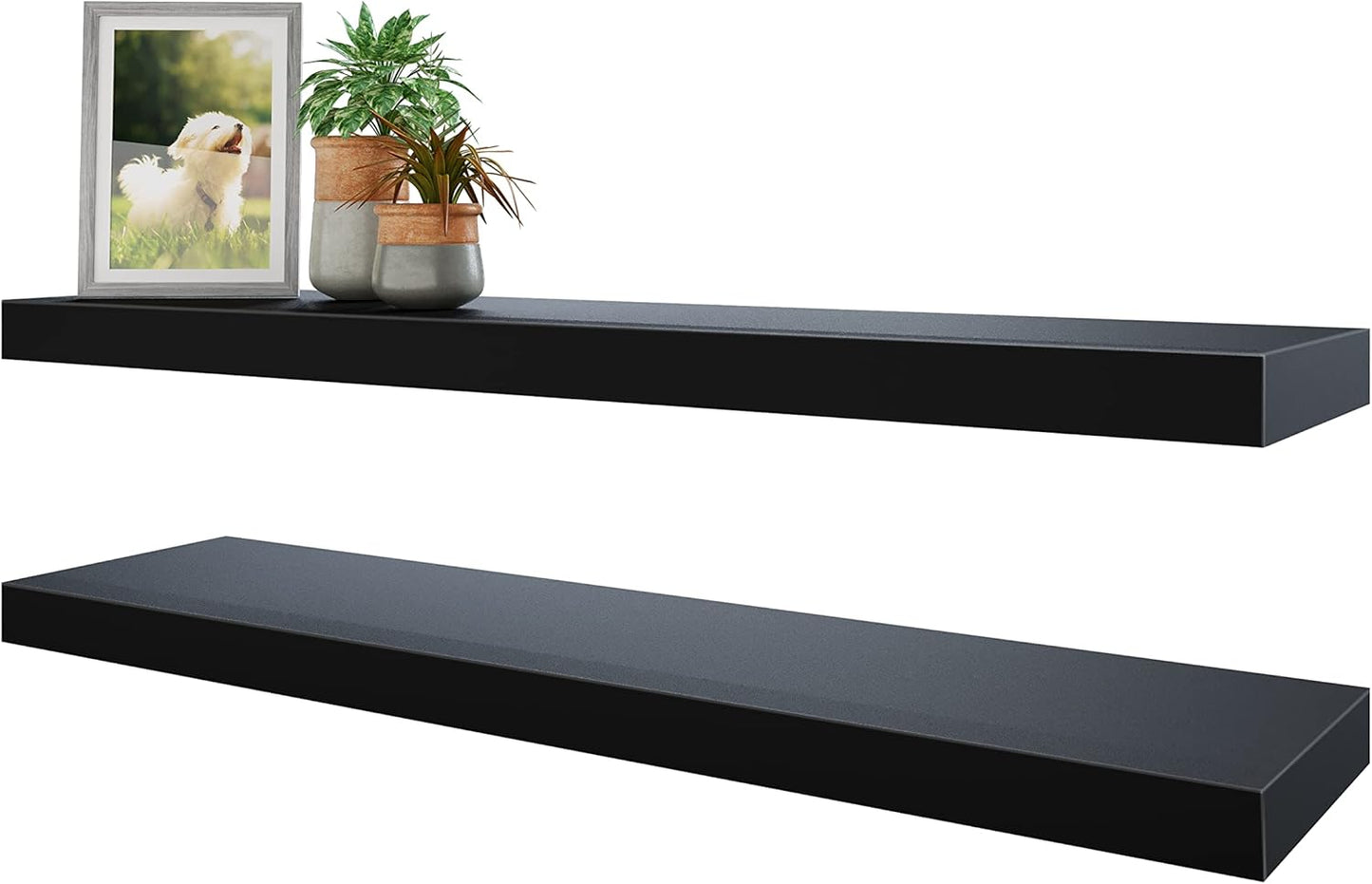 BAMEOS Floating Shelves Set of 2 for Stylish Home Decor
