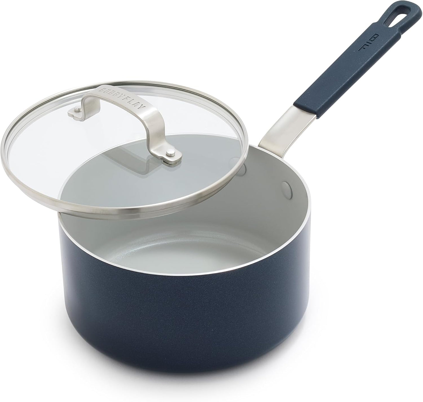 GreenPan x Bobby Flay 2.5QT Nonstick Saucepan with Glass Lid