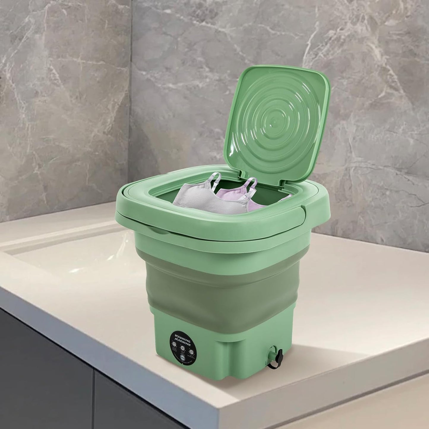 Portable Electric Washer & Dryer Combo for RV, Camping - Mint Green