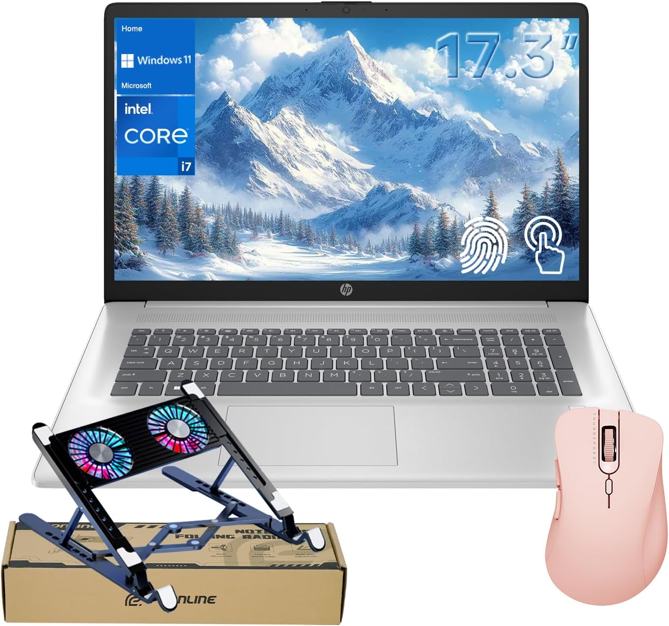 HP Laptop with 17.3in Touchscreen and 64GB RAM for Power Users