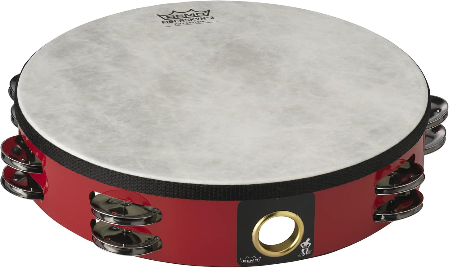 Remo TA-5210-52 Fiberskyn Tambourine - Quadura Deep Red
