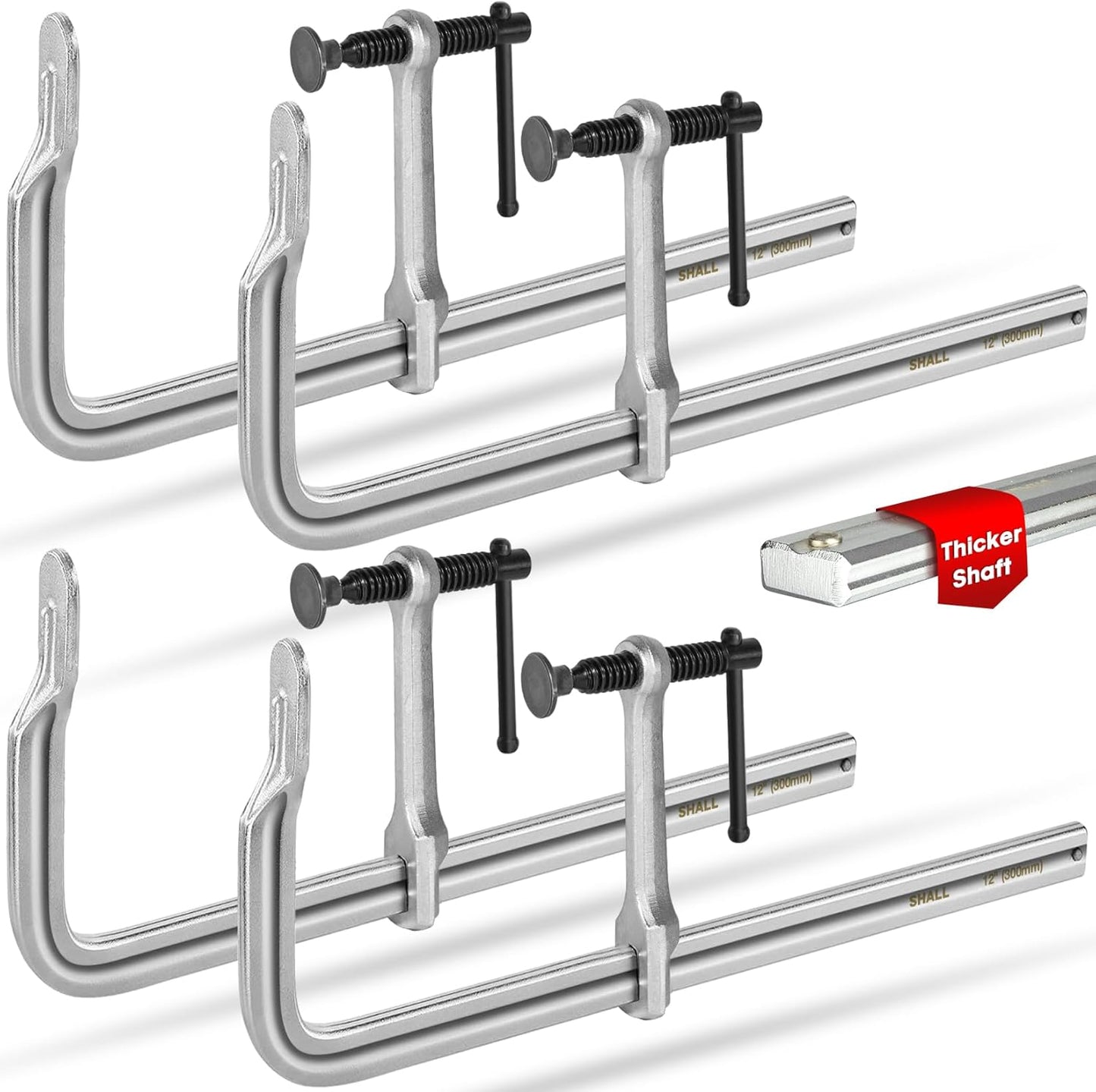 SHALL 12 In Heavy-Duty Bar Clamps for Woodworking and Welding