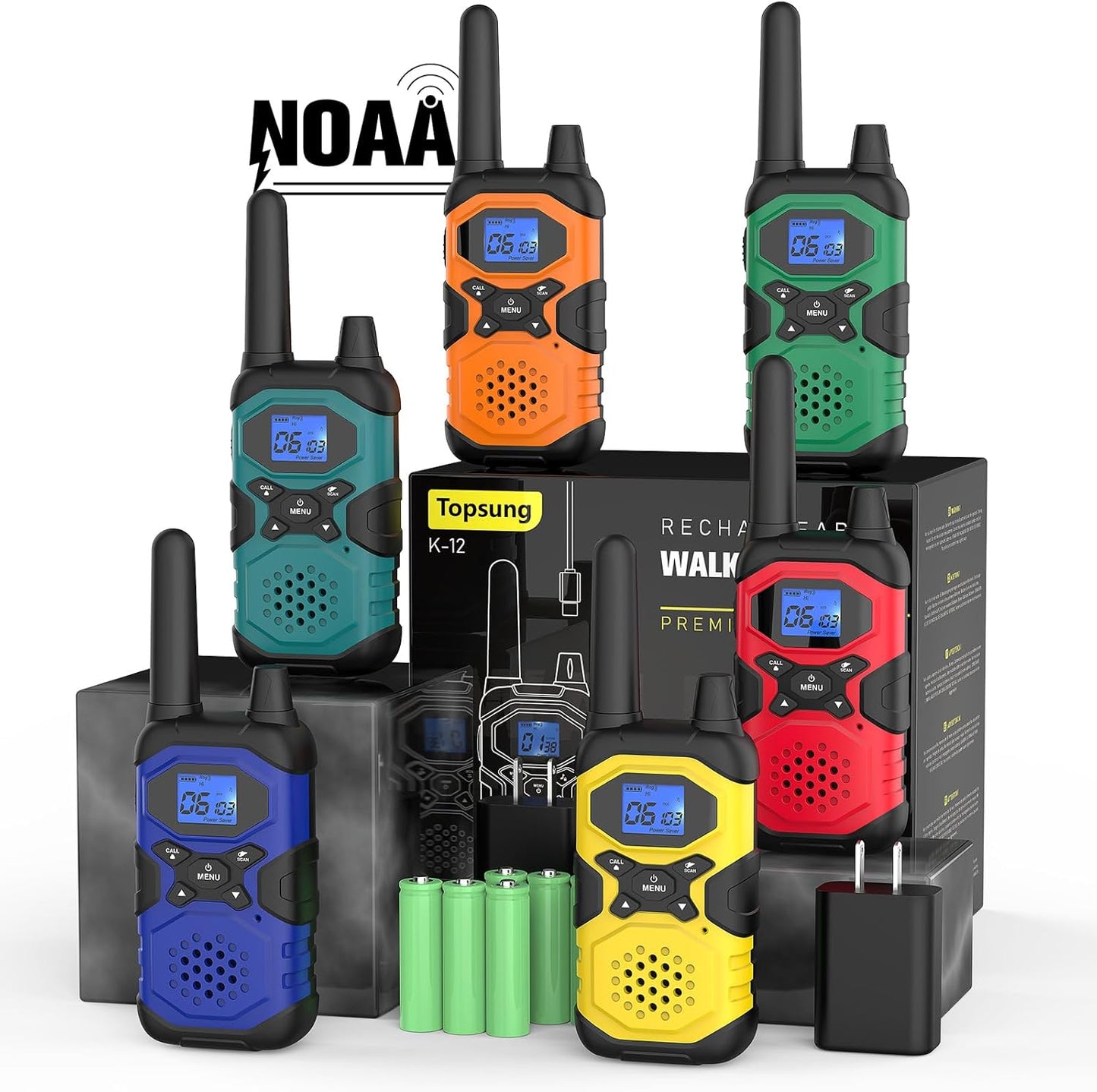 Walkie Talkies for Adults Rechargeable Long Range 6 Pack