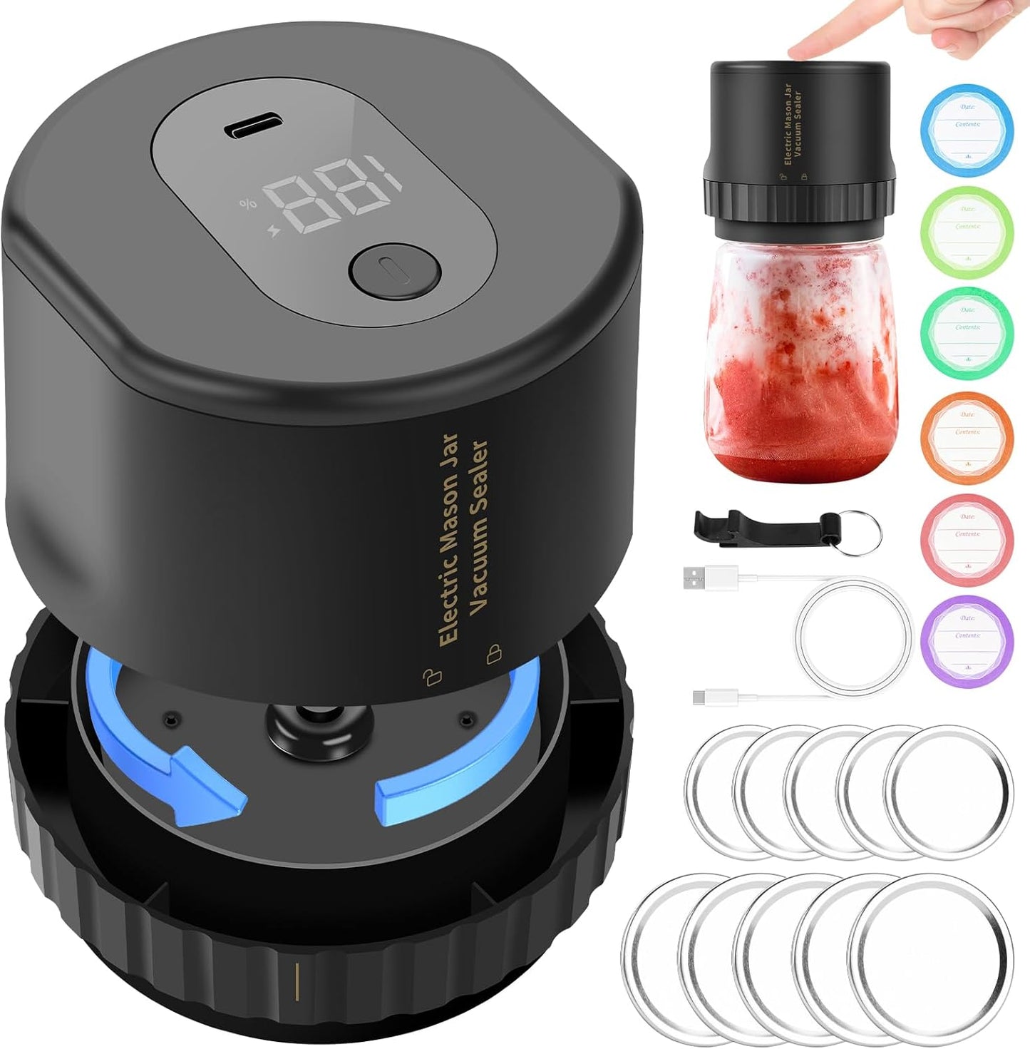Vacuum Sealer for Wide and Regular Mouth Canning Lids Kit