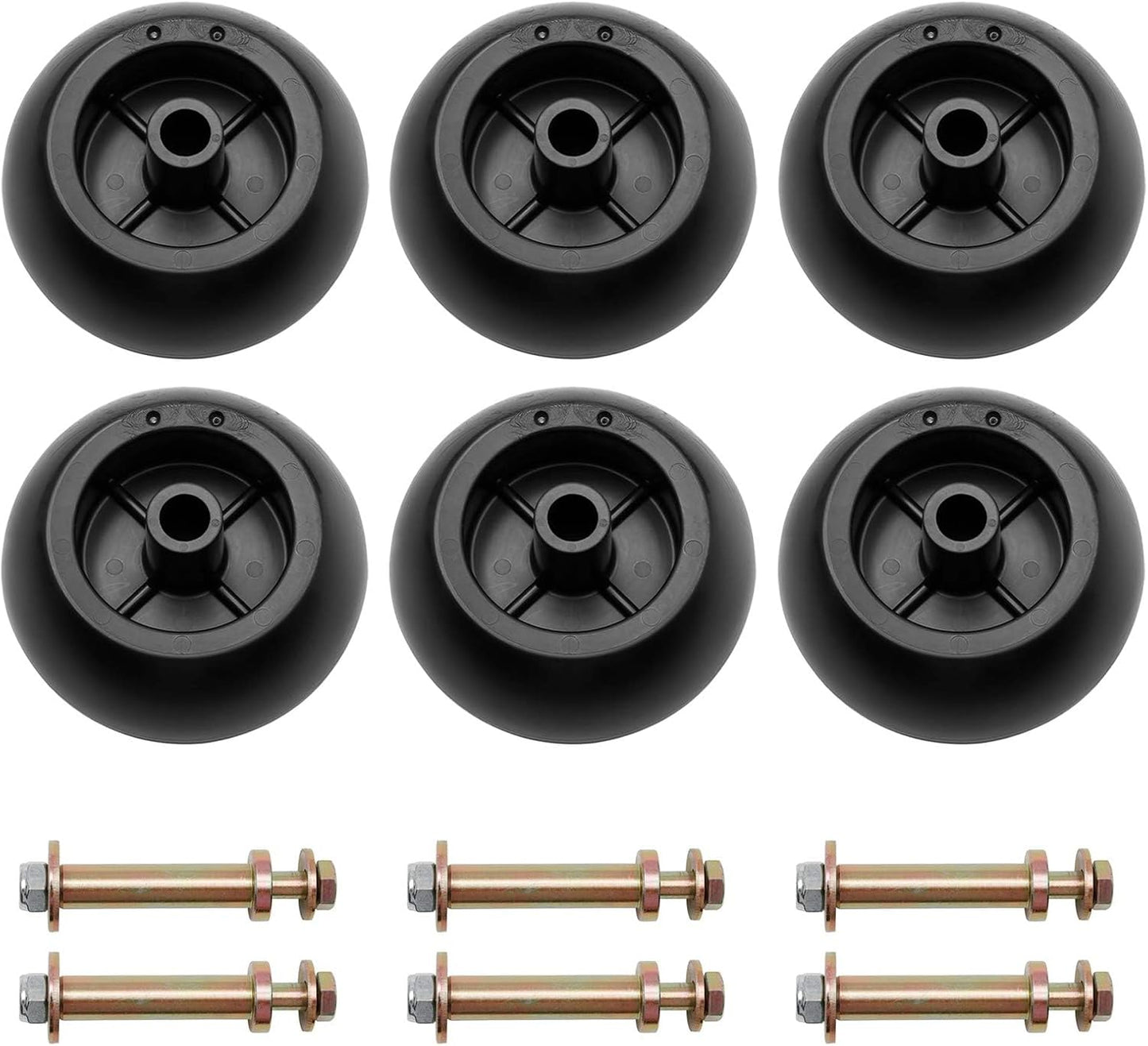 Mower Anti Scalp Deck Wheel Kit Set of 6 for Bad Boy & Exmark