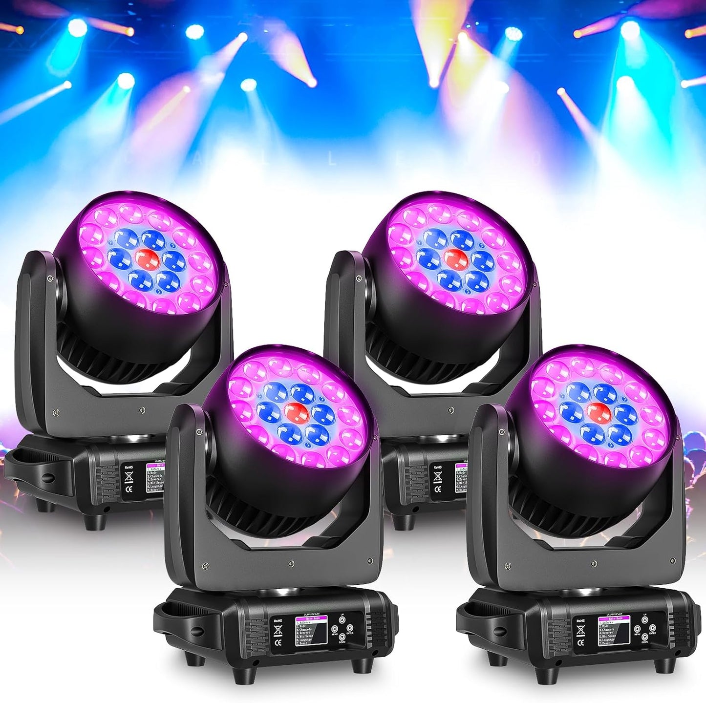 LED Moving Head Light with 19x15W RGBW for Stunning Effects