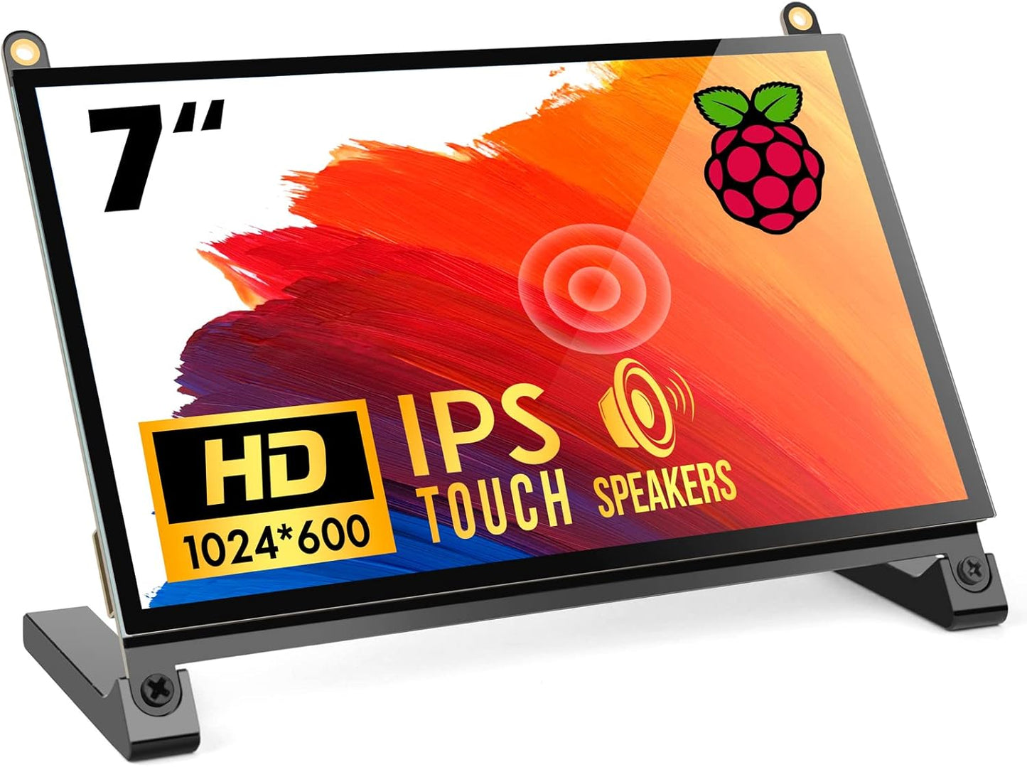 Raspberry Pi Screen with Responsive Touch & Dual Speakers