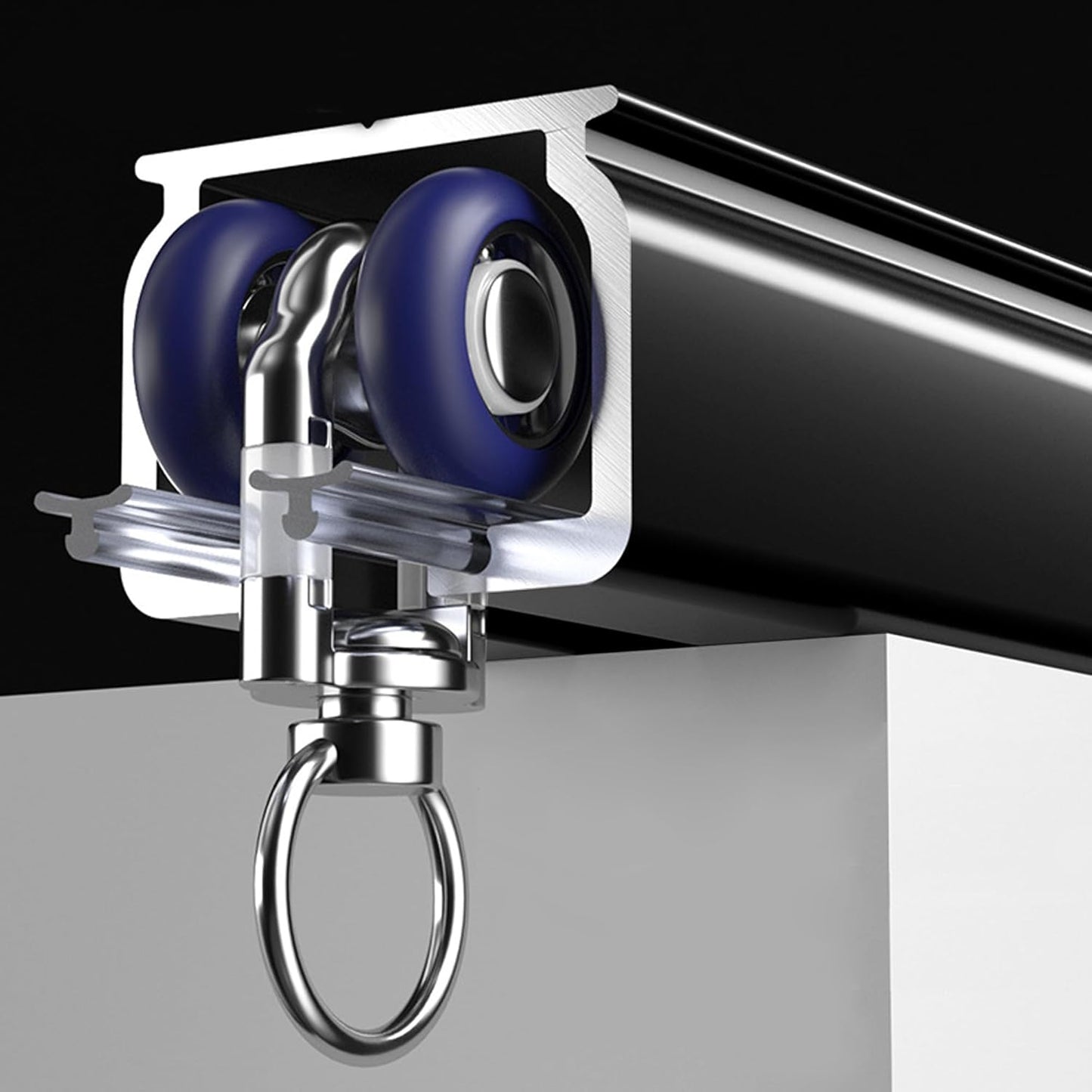 Black 4.5m Ceiling Curtain Track - Easy Room Divider Solution