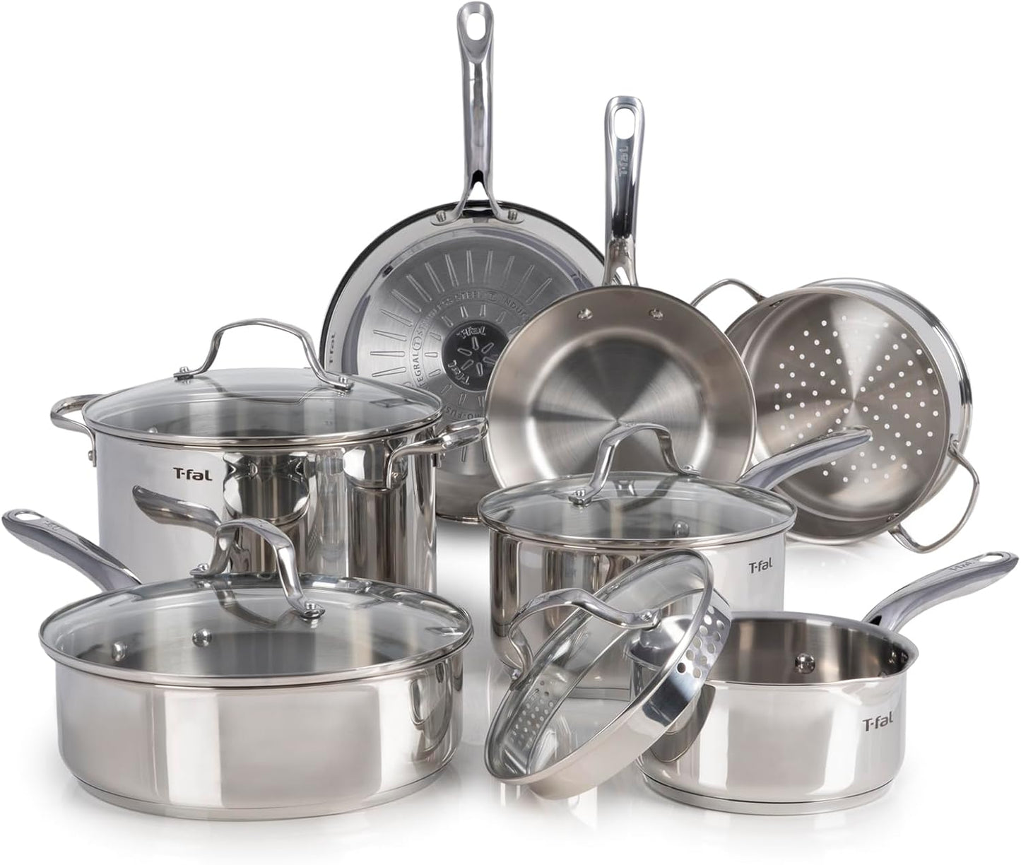 T-fal Stainless Steel Cookware Set - 11 Piece Induction Set