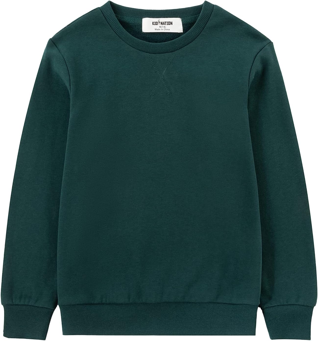 Kid Nation Kids Slouchy Soft Brushed Fleece Crewneck Sweatshirt
