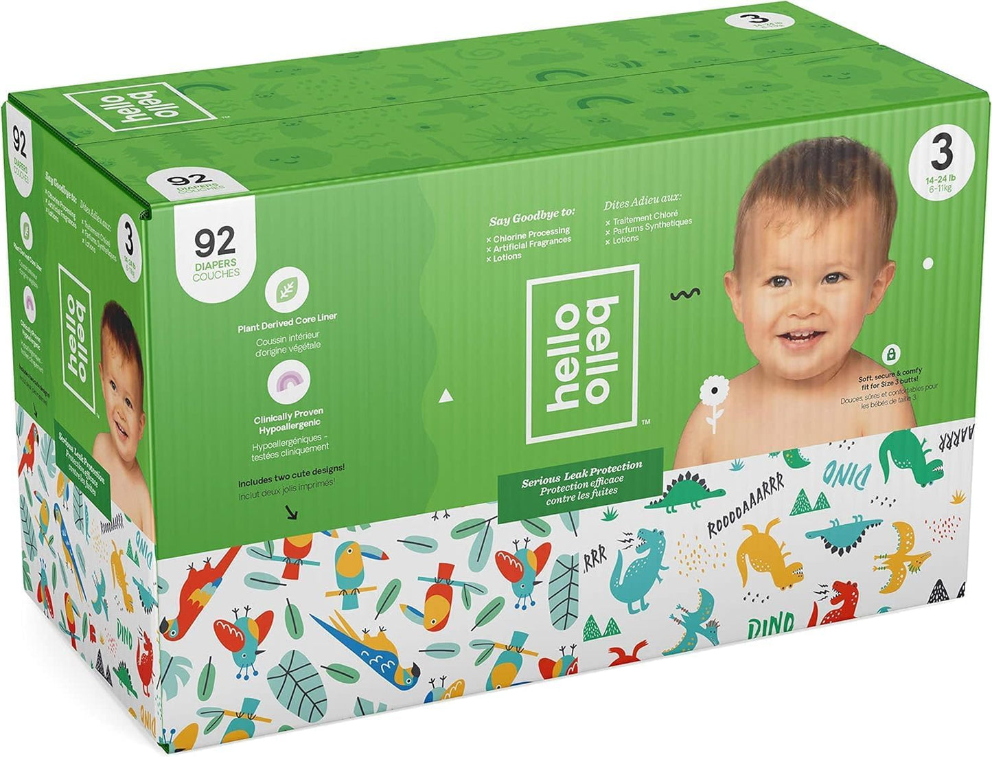 92 Premium Hypoallergenic Diapers for Happy Babies