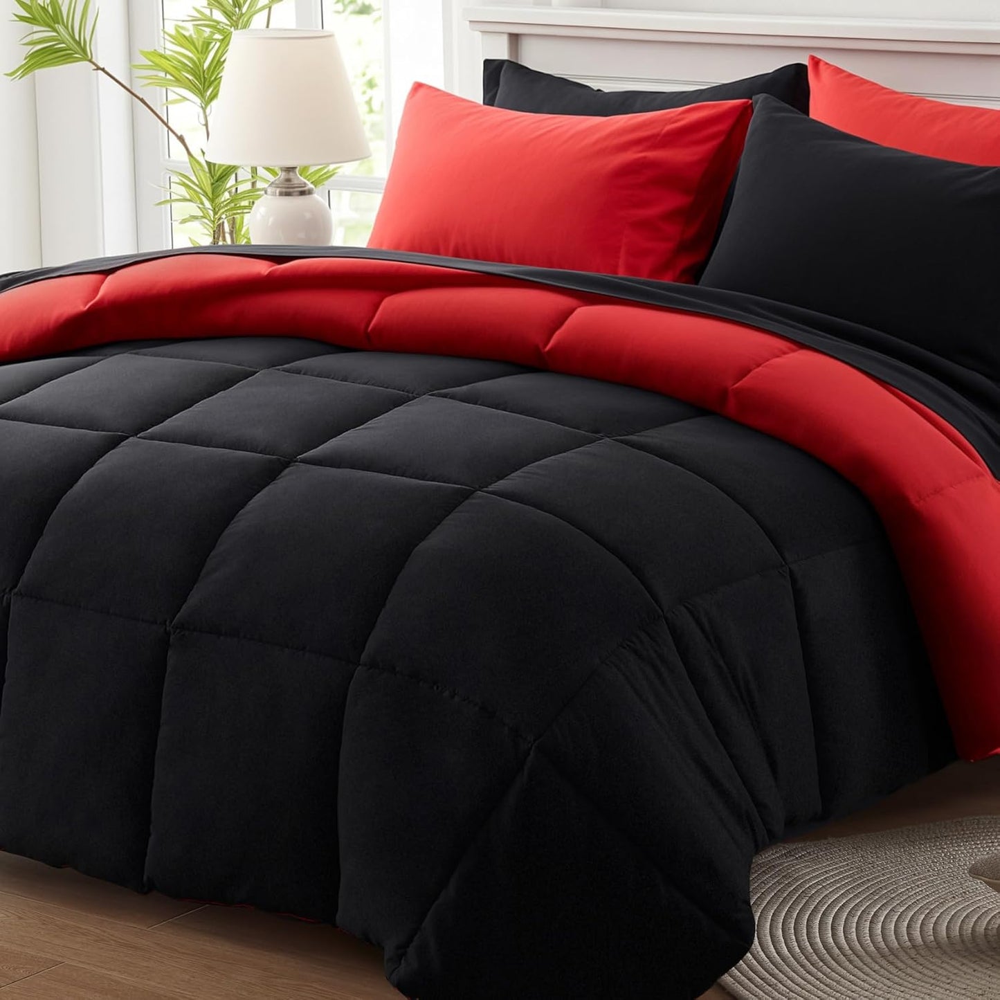 Anluoer King Size Comforter Set 7 Pieces for Cozy Sleep