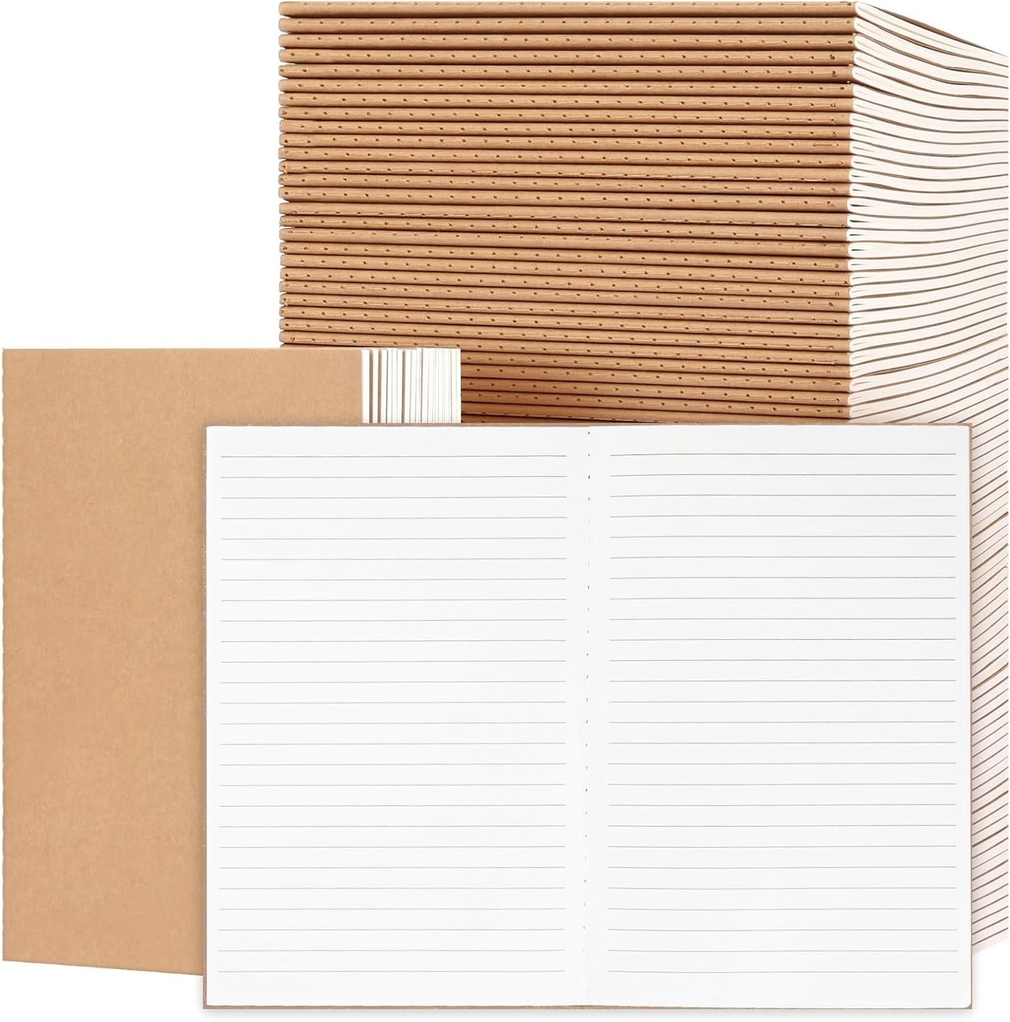 100pcs A5 Kraft Notebooks for Travelers - Perfect for Writing