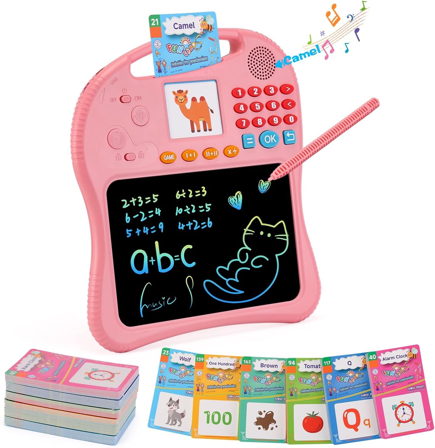 Kids Educational Learning Toys with Math Games and Flash Cards