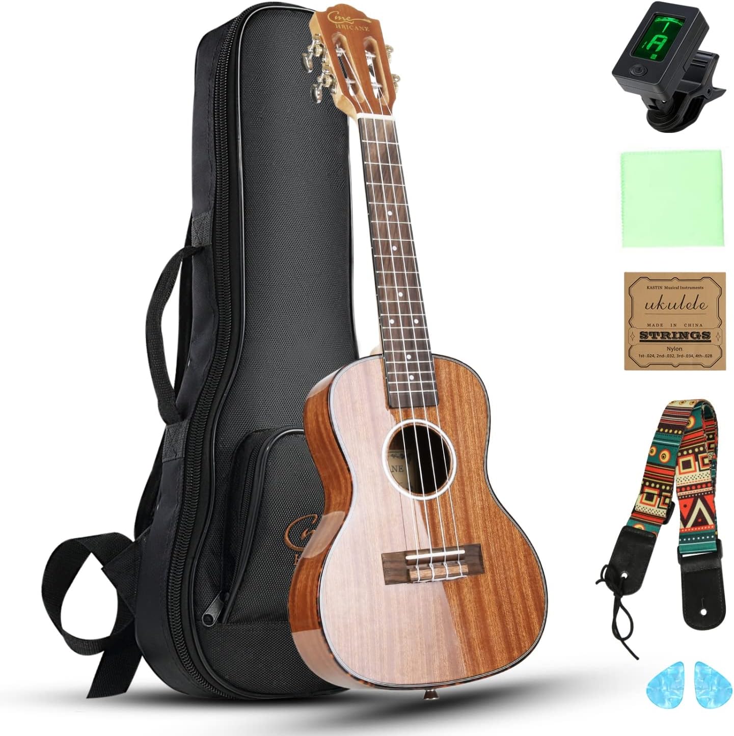 Hricane Concert Ukulele 23 Inch High Gloss Sapele for All