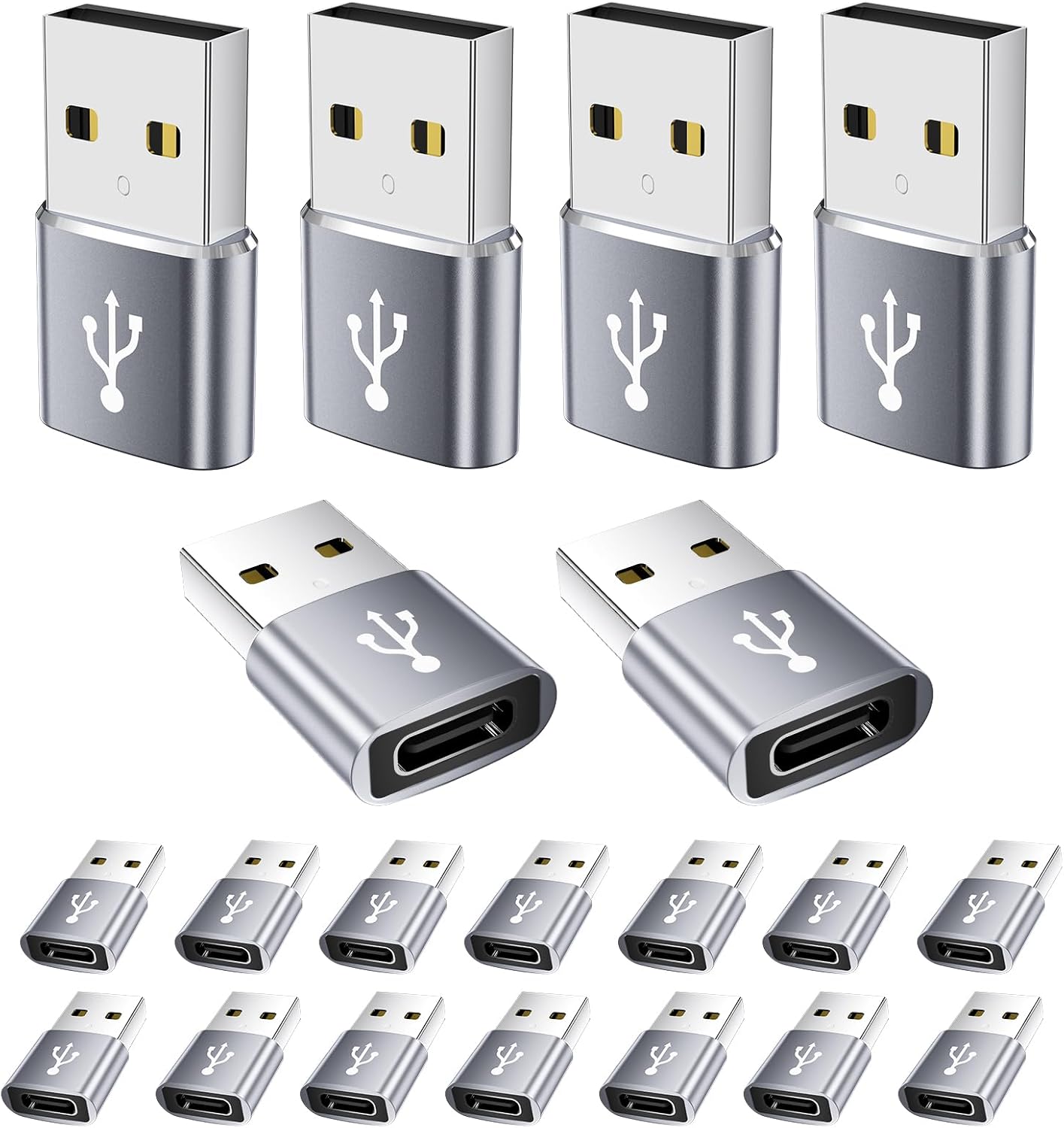 20 Pack USB A to USB C Adapters: Fast Charging for All Devices