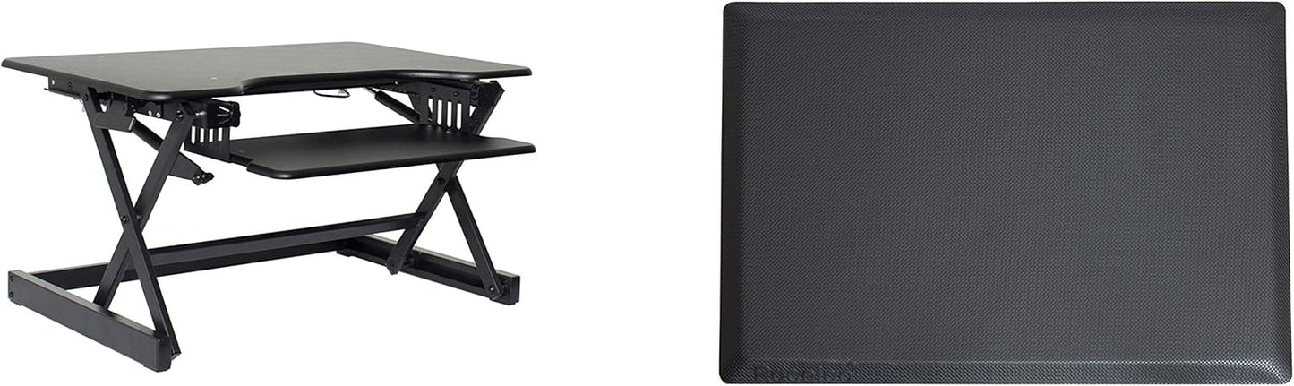 Rocelco 32 in Height Adjustable Standing Desk Converter Bundle