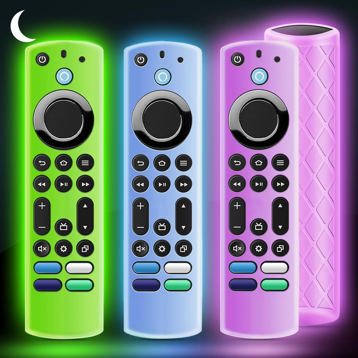Glow-in-the-Dark Silicone Remote Case Set for Firetv 4K Max