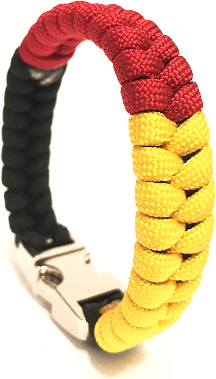 Germany Flag Paracord Bracelet - Tru550 Survival Jewelry