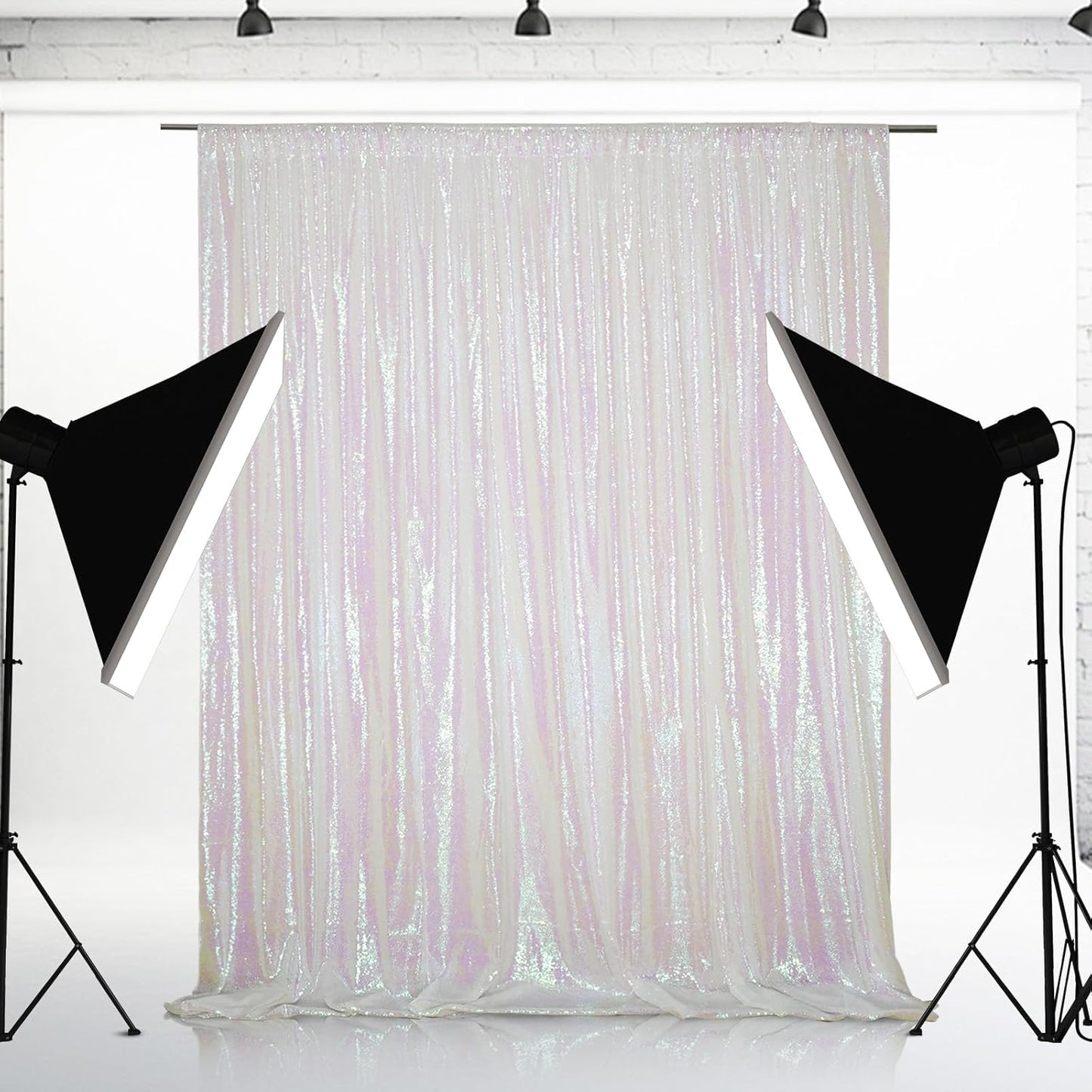 Sparkling 10x10 Ft Iridescent Sequin Backdrop