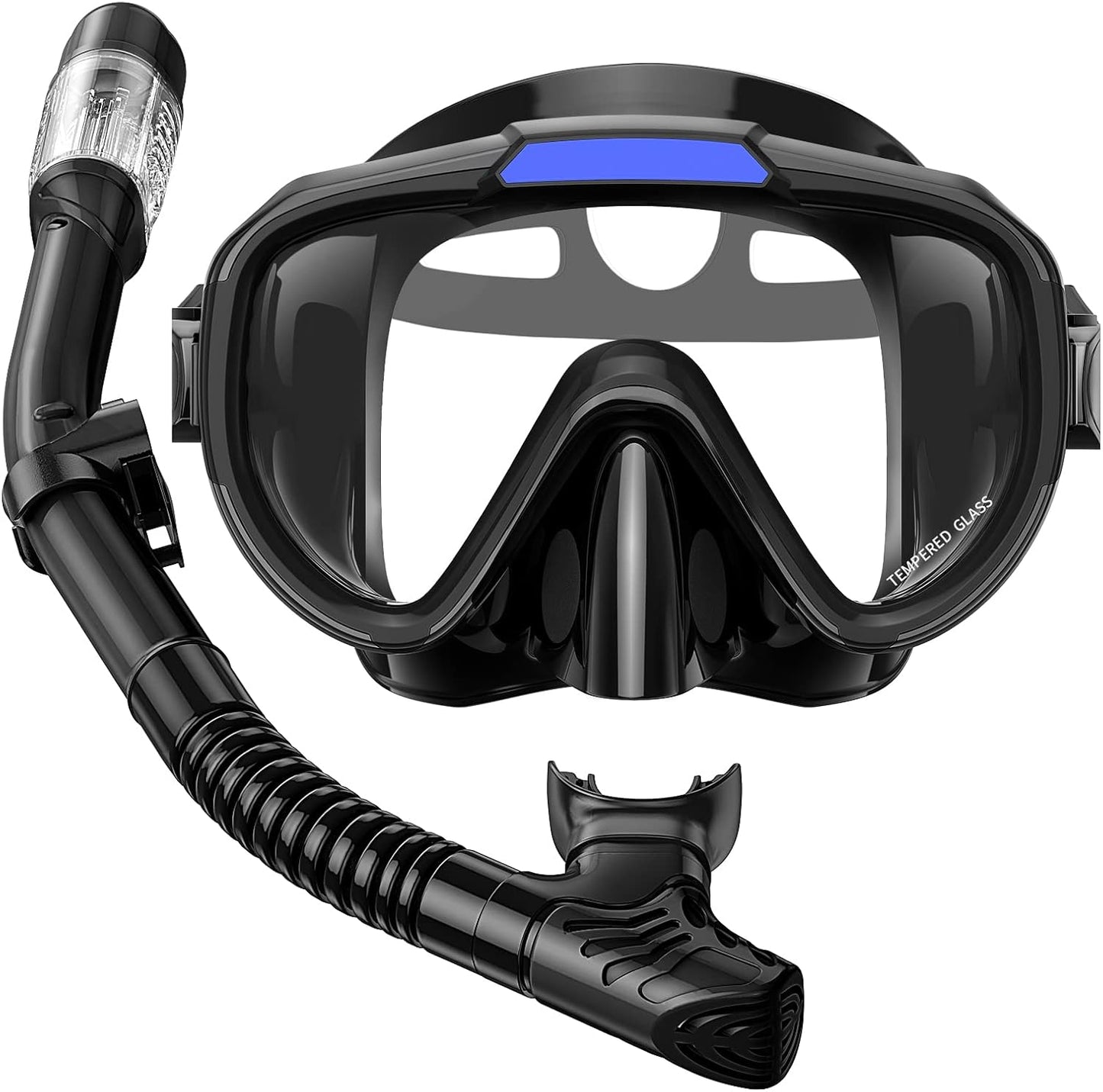 Clear Vision Snorkel Set - Anti-Fog, Panoramic View