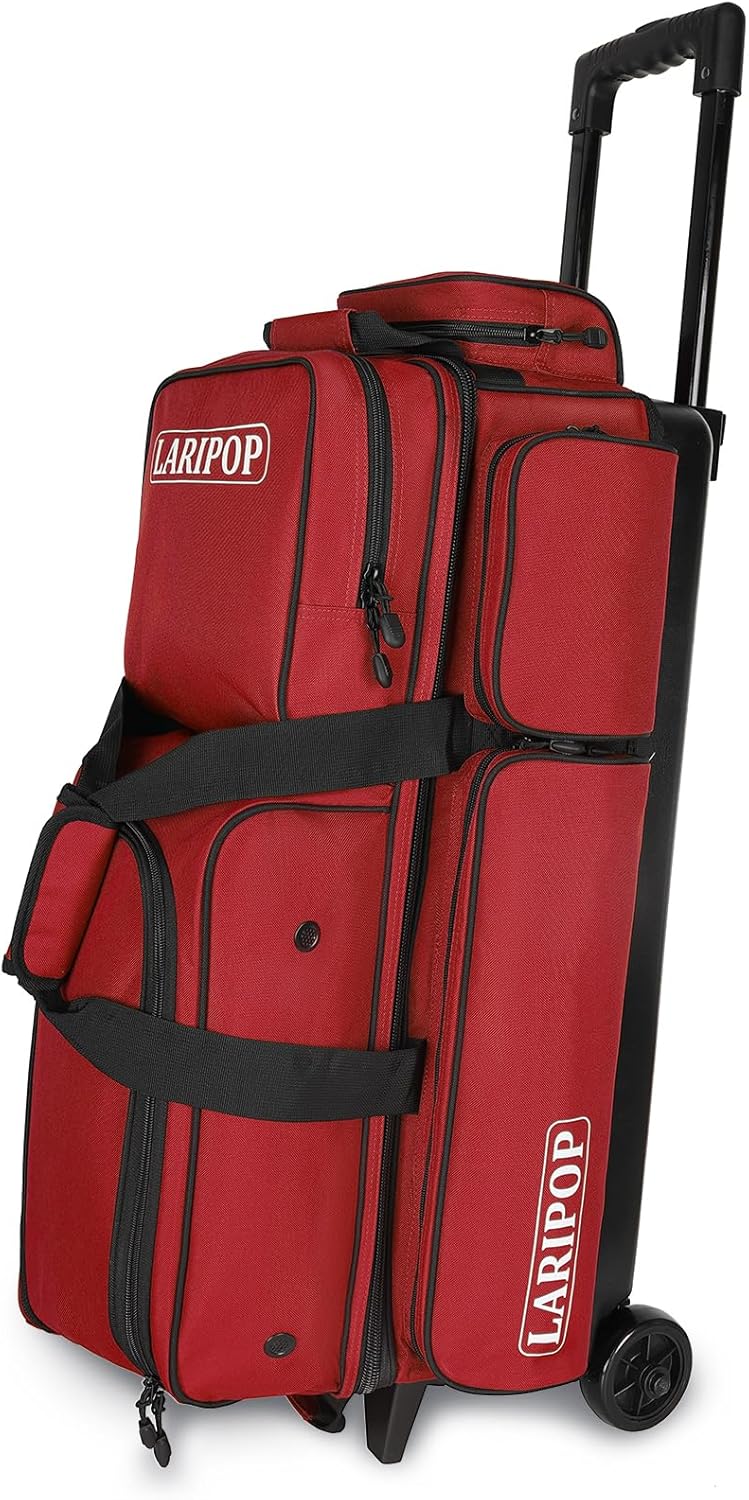 LARIPOP 3 Bowling Ball Bag With Wheels - Durable & Spacious