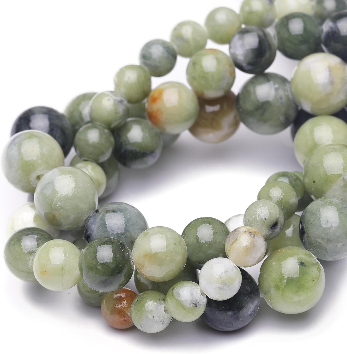Taiwan Green Jade Gemstone Beads - Stunning 6mm Smooth Rounds
