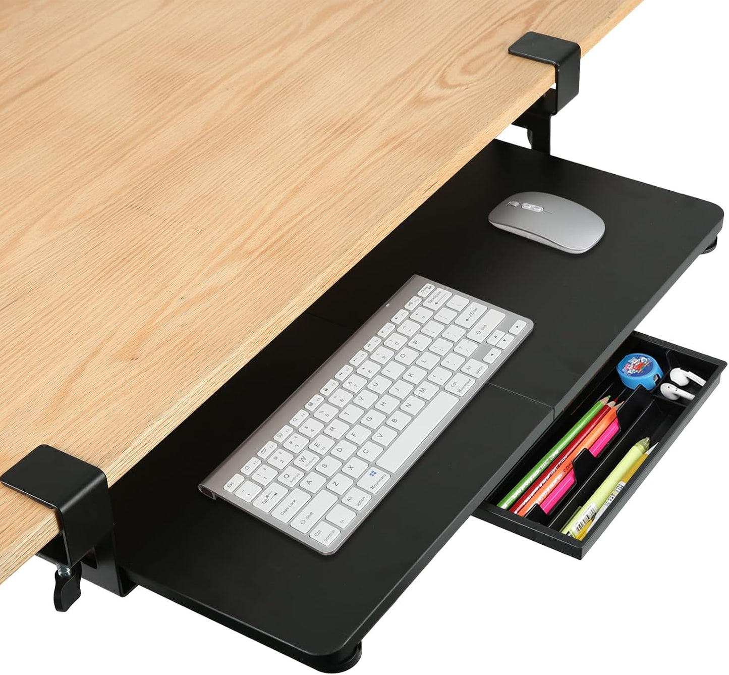 KAHOYI Pull-Out Keyboard Tray: Easy Install, Suitable for Home & Office