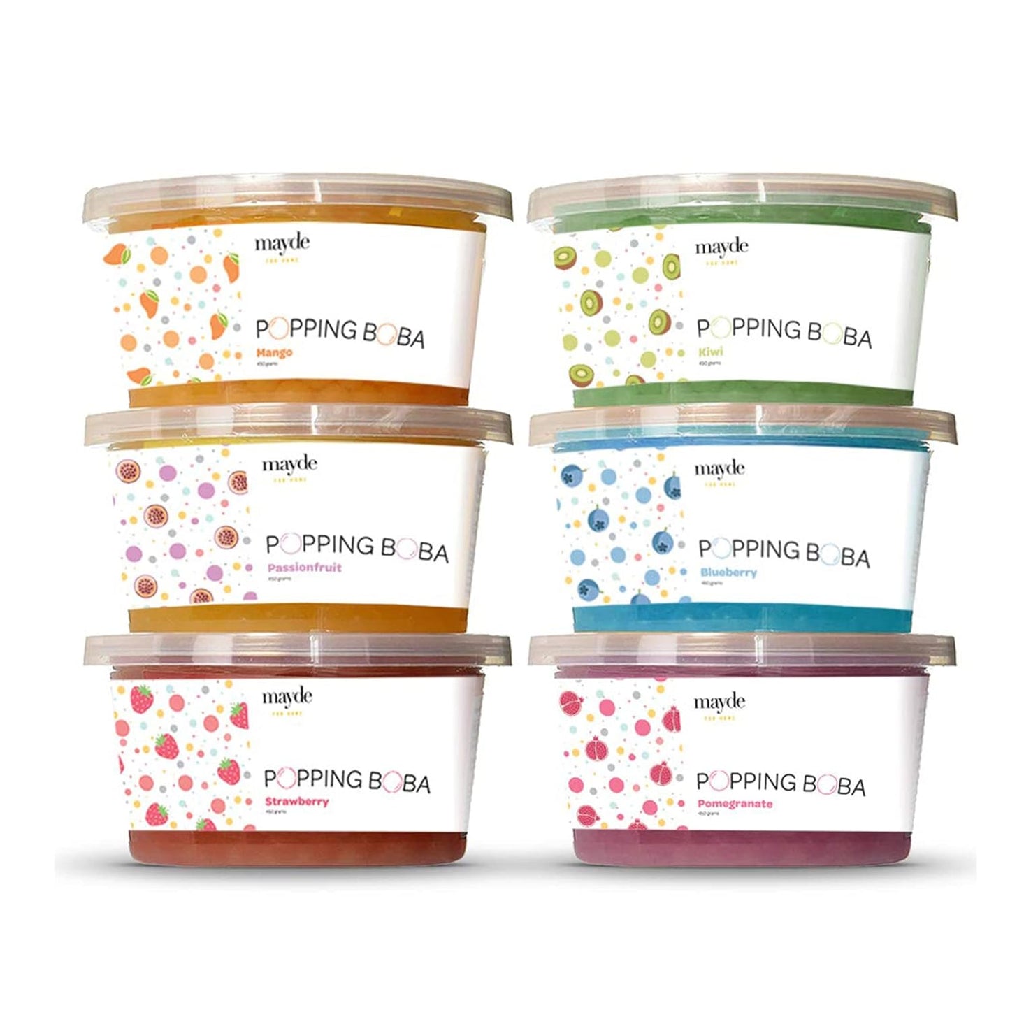 Mayde Bursting Popping Boba Pearls - 6 Flavor Party Kit