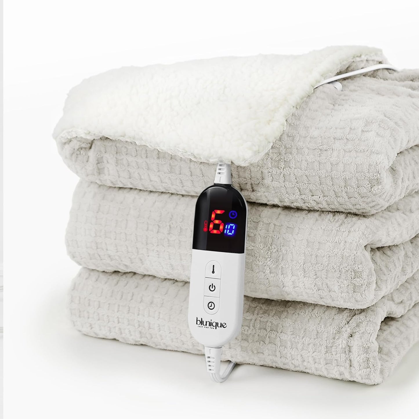 Heated Blanket Electric Blanket Twin Waffle for Cozy Comfort