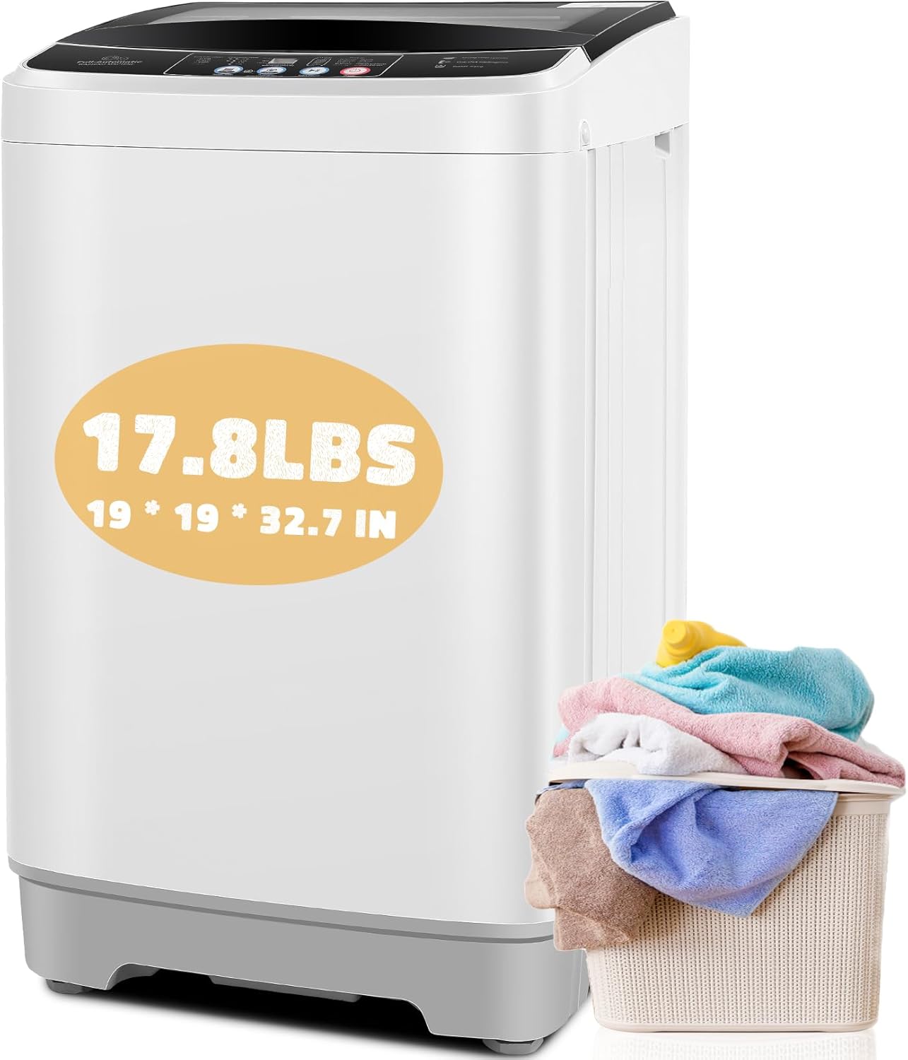 Nictemaw Portable Washer & Dryer Combo: Compact, Powerful, 10 Programs!