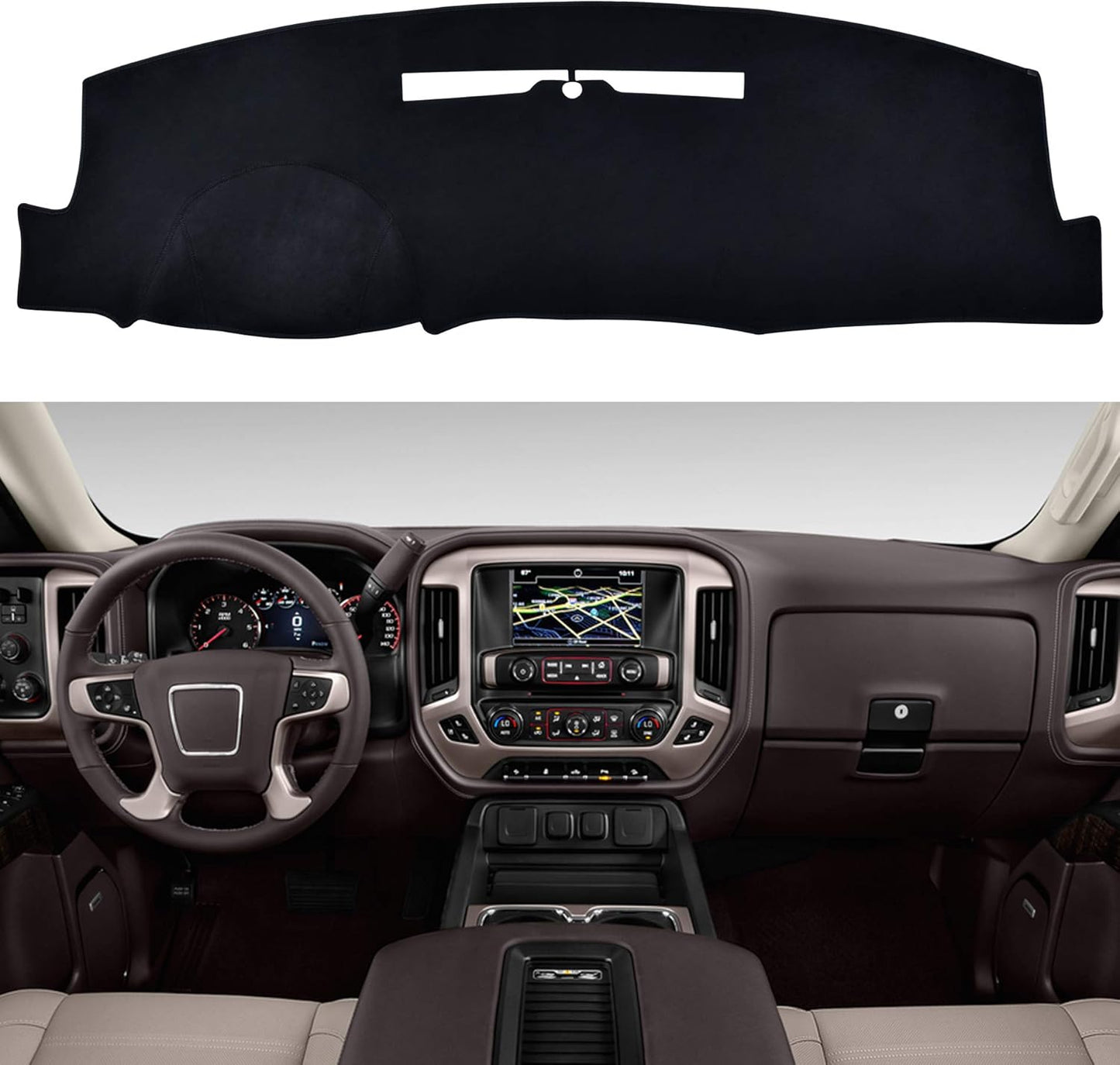 SPEEDWOW Dash Board Custom Cover Mat for 2014-2018 Silverado