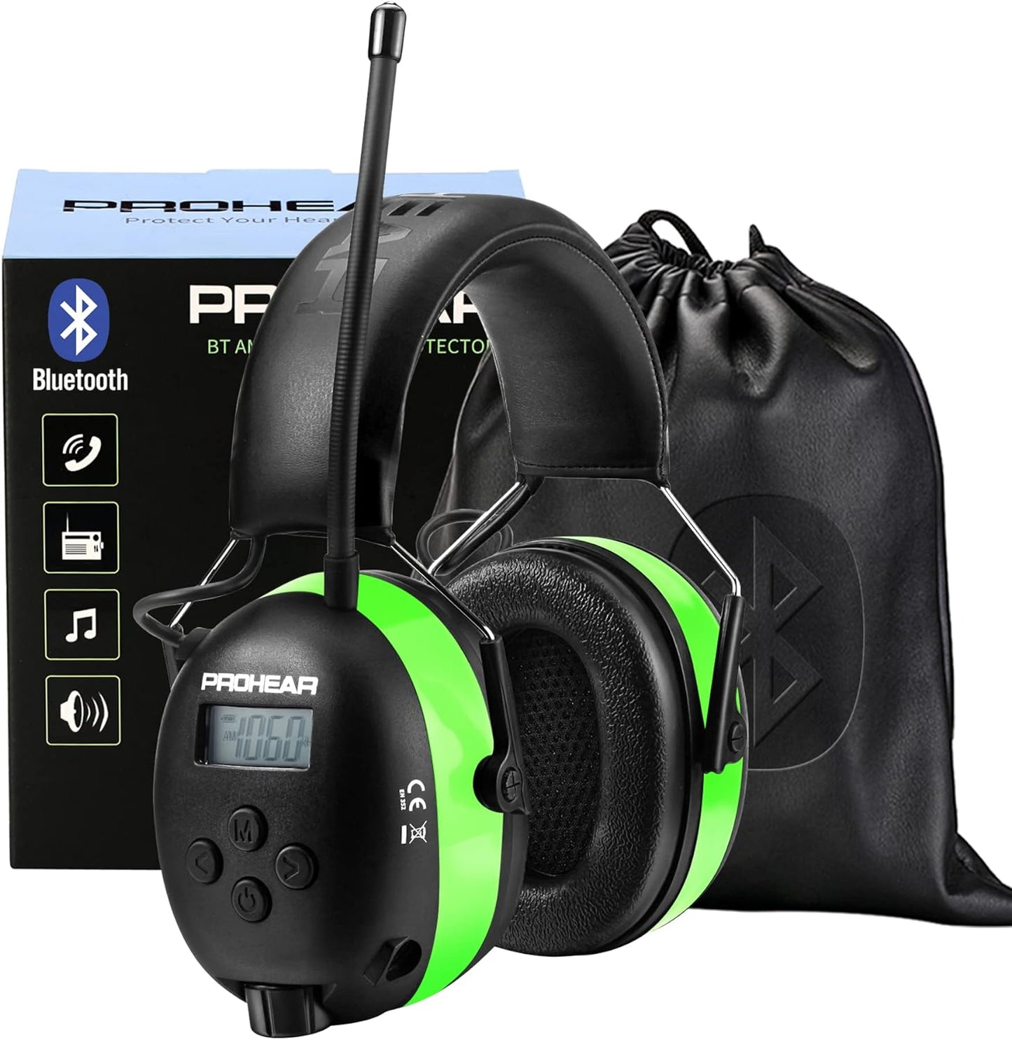 PROHEAR 033 HD Bluetooth Earmuffs: Noise Reduction & Music Streaming