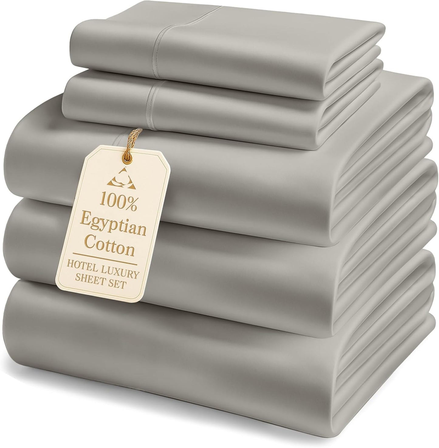 Luxurious 100% Egyptian Cotton Split King Sheets for Comfort