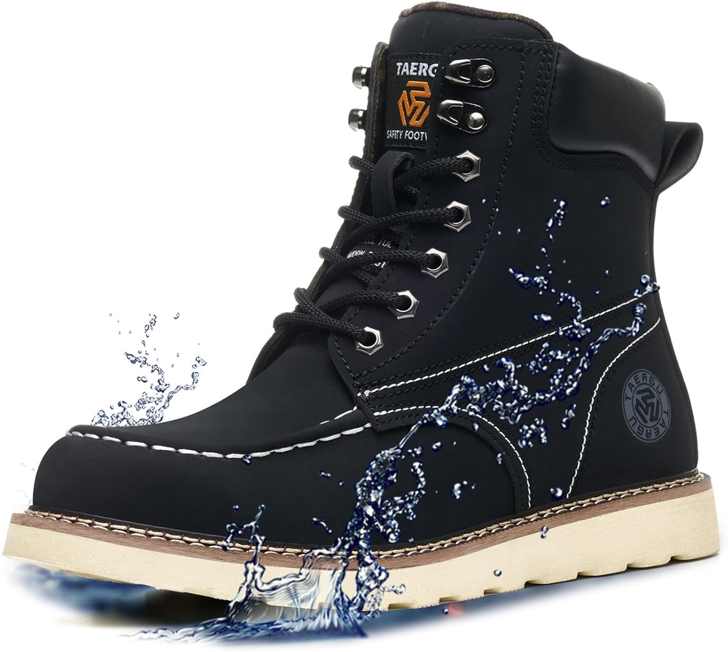 Waterproof Steel Toe Boots for Men - Durable Non-Slip Work Shoes