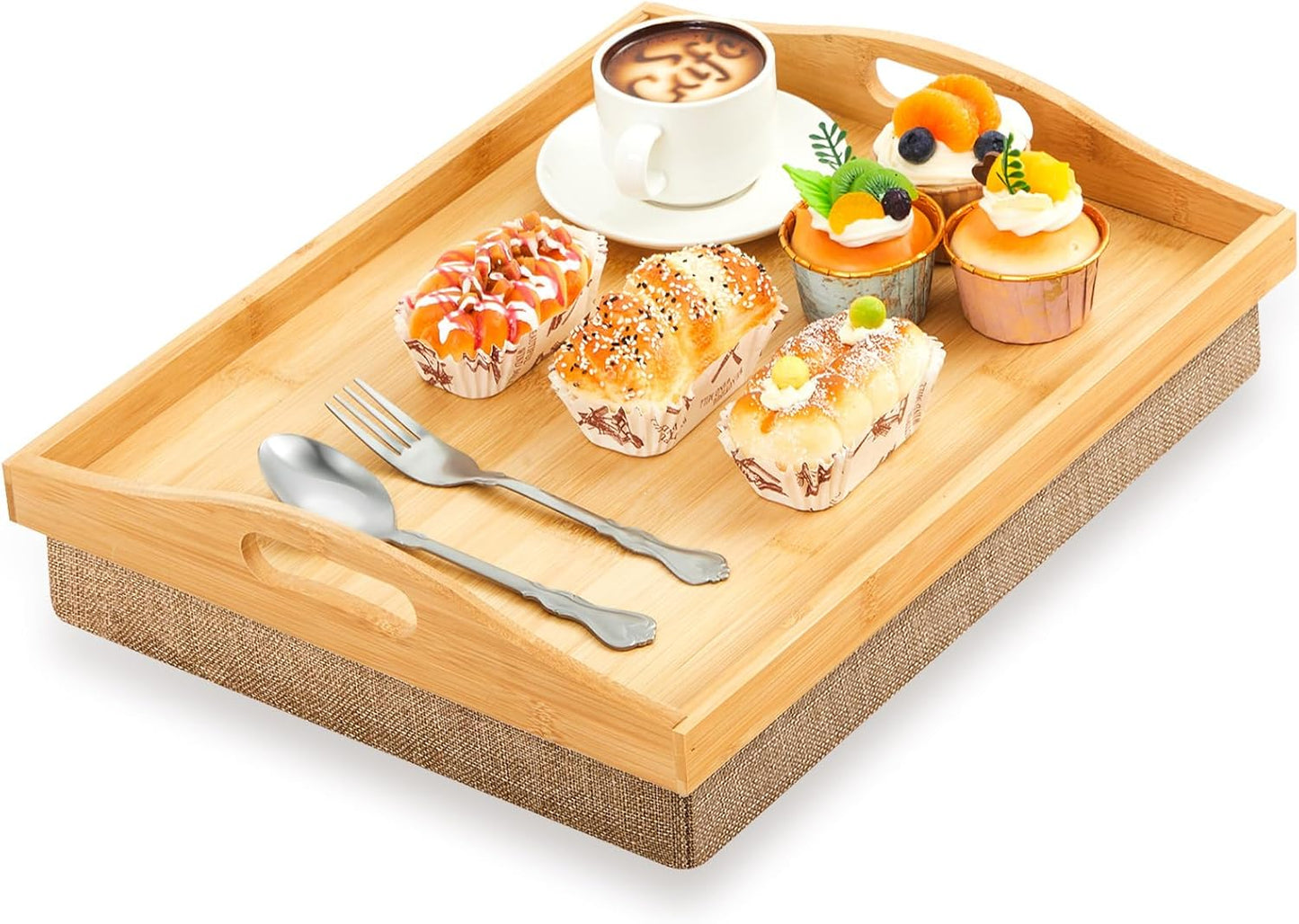 Tioncy Bamboo Lap Tray: Comfy TV Dinners & Work