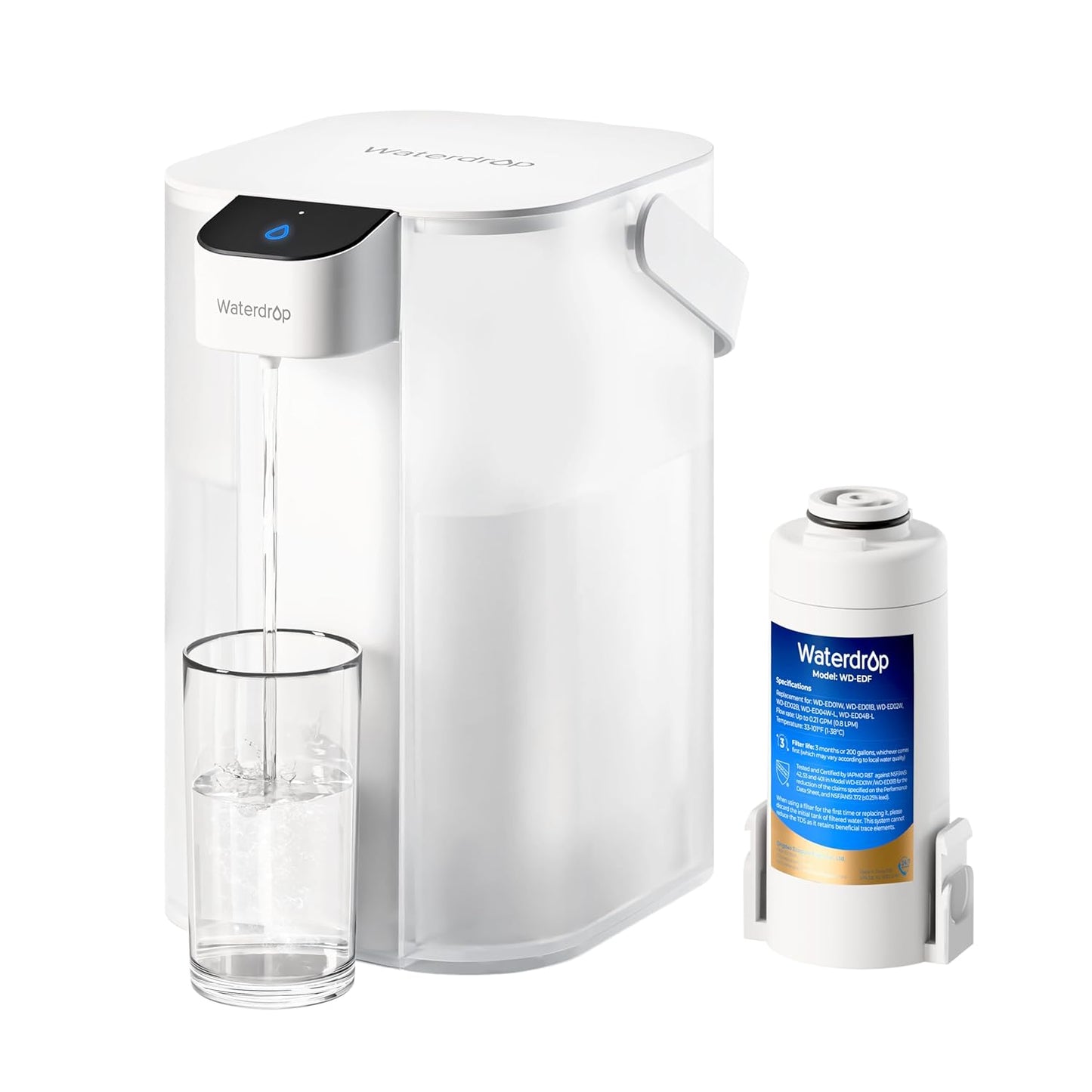 Waterdrop Electric Water Filter Pitcher for Pure Drinking Water