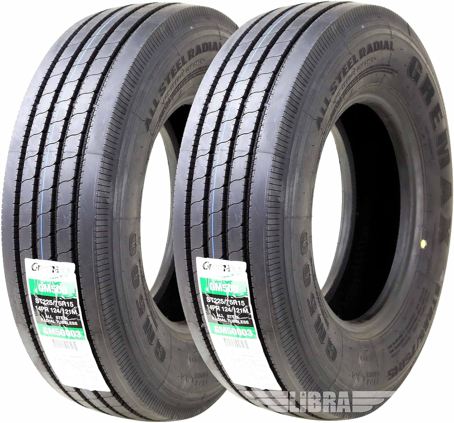 GREMAX Heavy Duty All Steel Trailer Tires 225/75R15 14 Ply