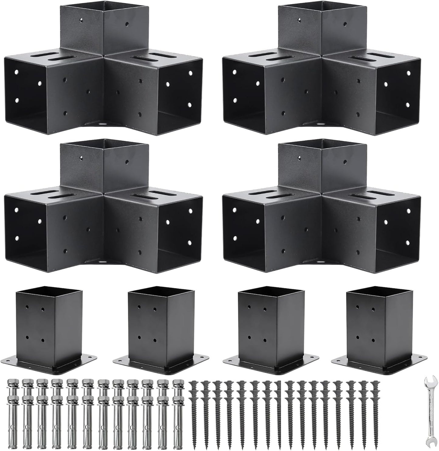 4 Pcs 4x4 Pergola Brackets for DIY Pergola Kit Support