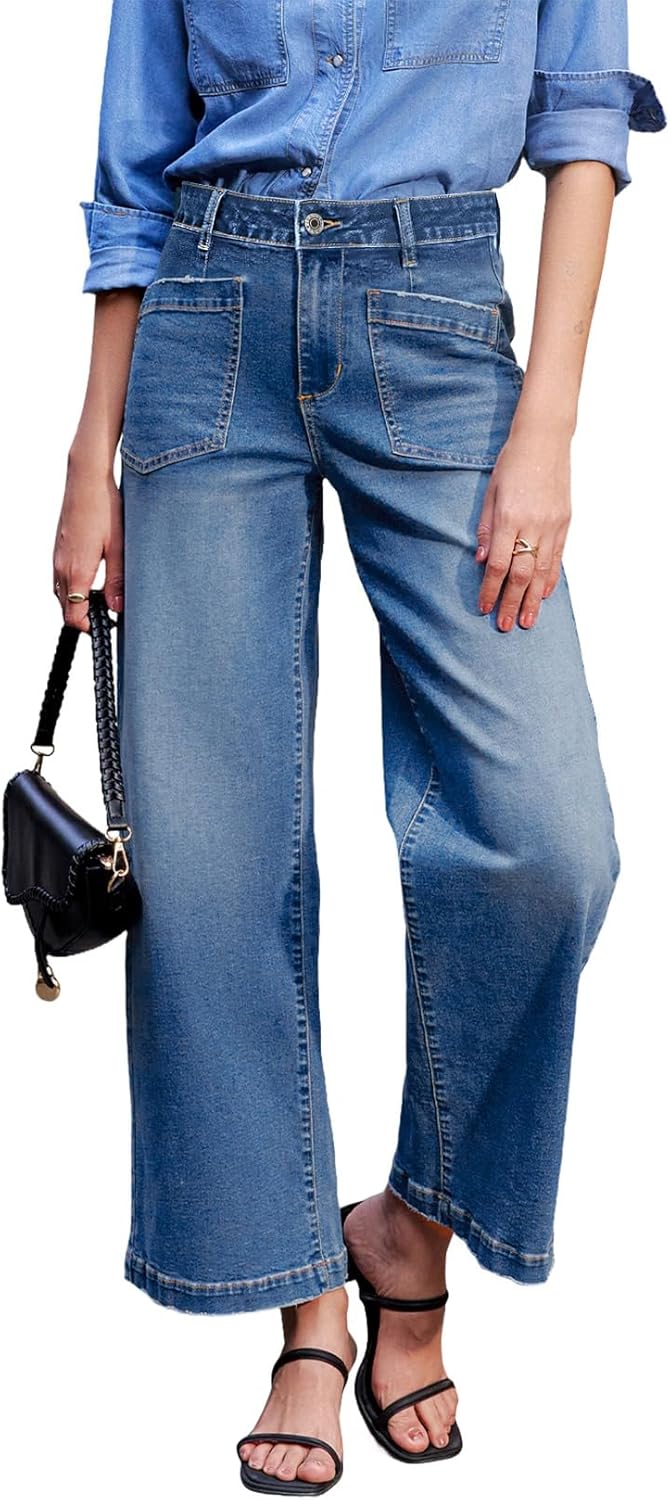 Sidefeel Women's Wide Leg Jeans for Stylish Comfort and Fit