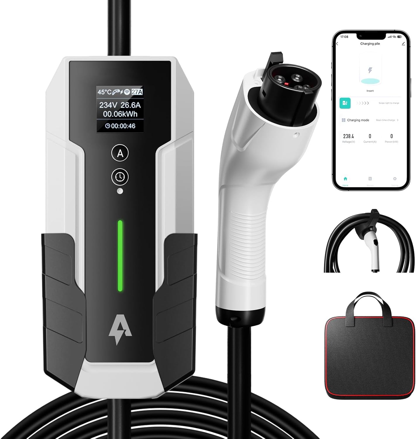 Fast Charge Anywhere: 32Amp Portable EV Charger by Andeman