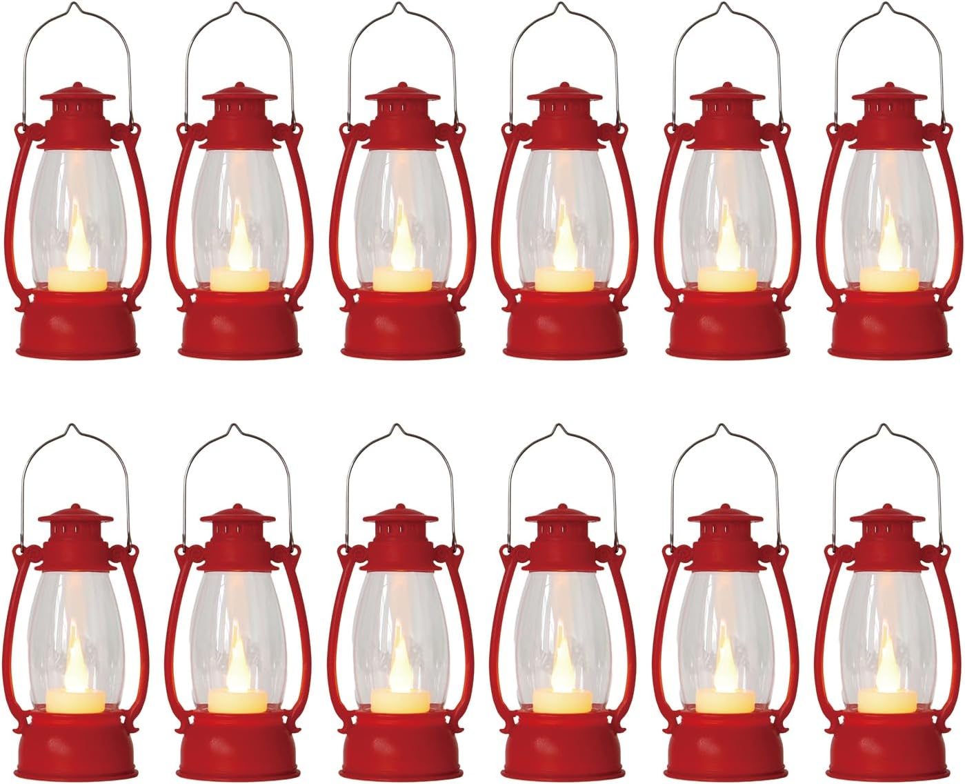 12Pcs Red Mini Lanterns for Vintage Decor and Festive Occasions