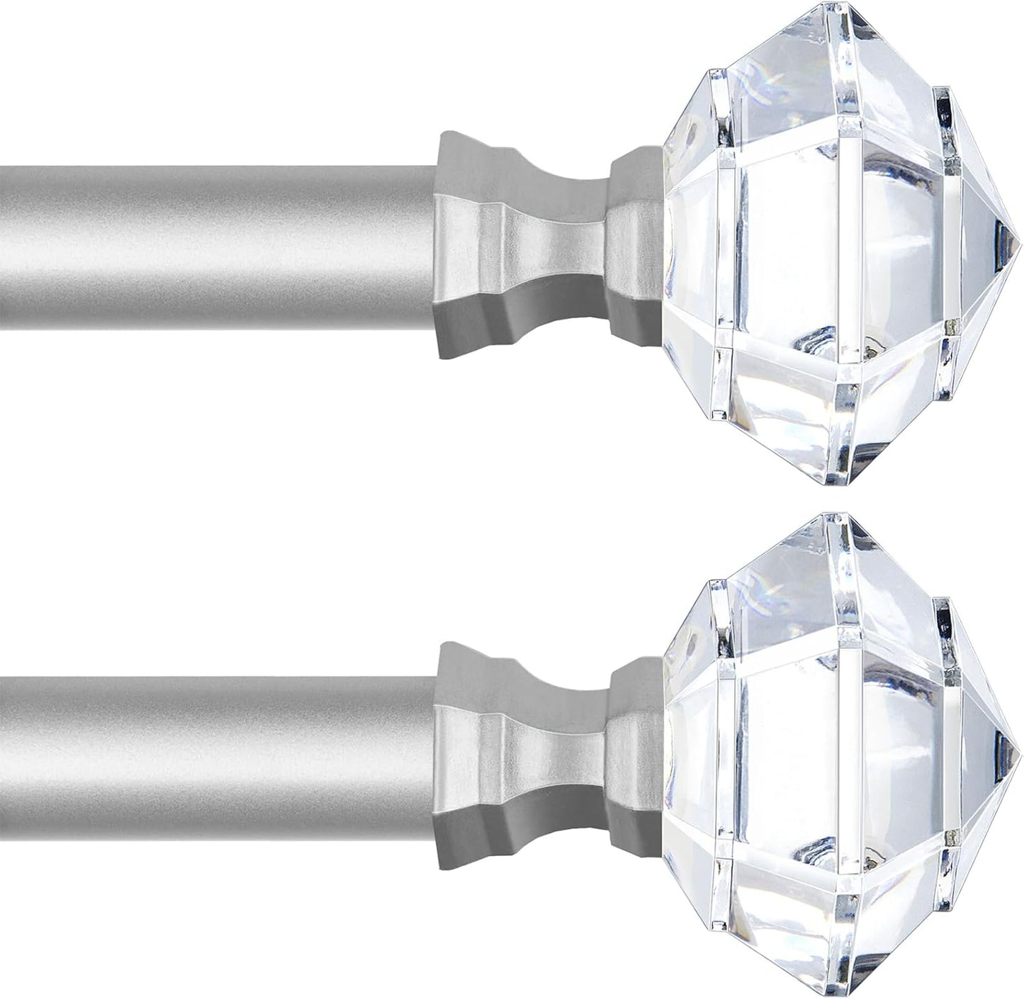 TONIAL Curtain Rods for Windows 48 to 84 Inch with Finials