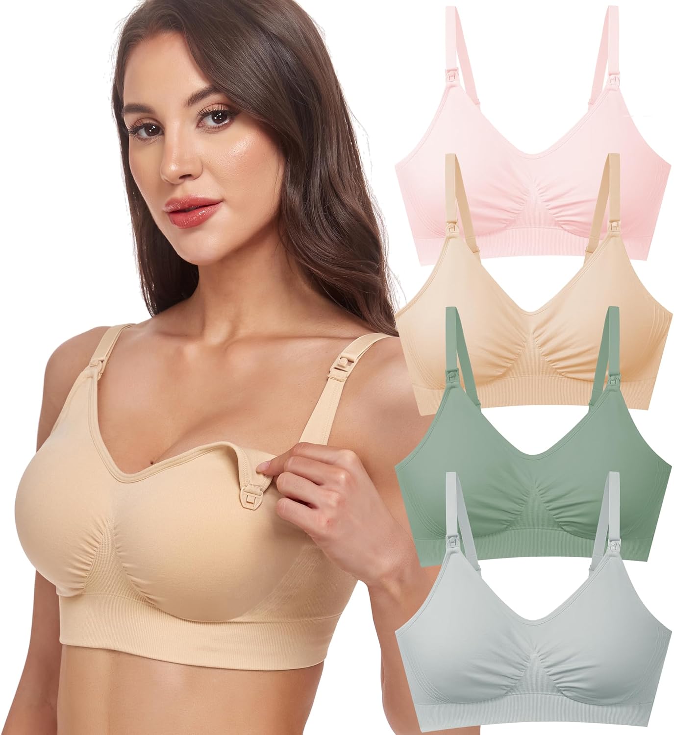 GXXGE Nursing Bra for Breastfeeding - Comfortable & Seamless