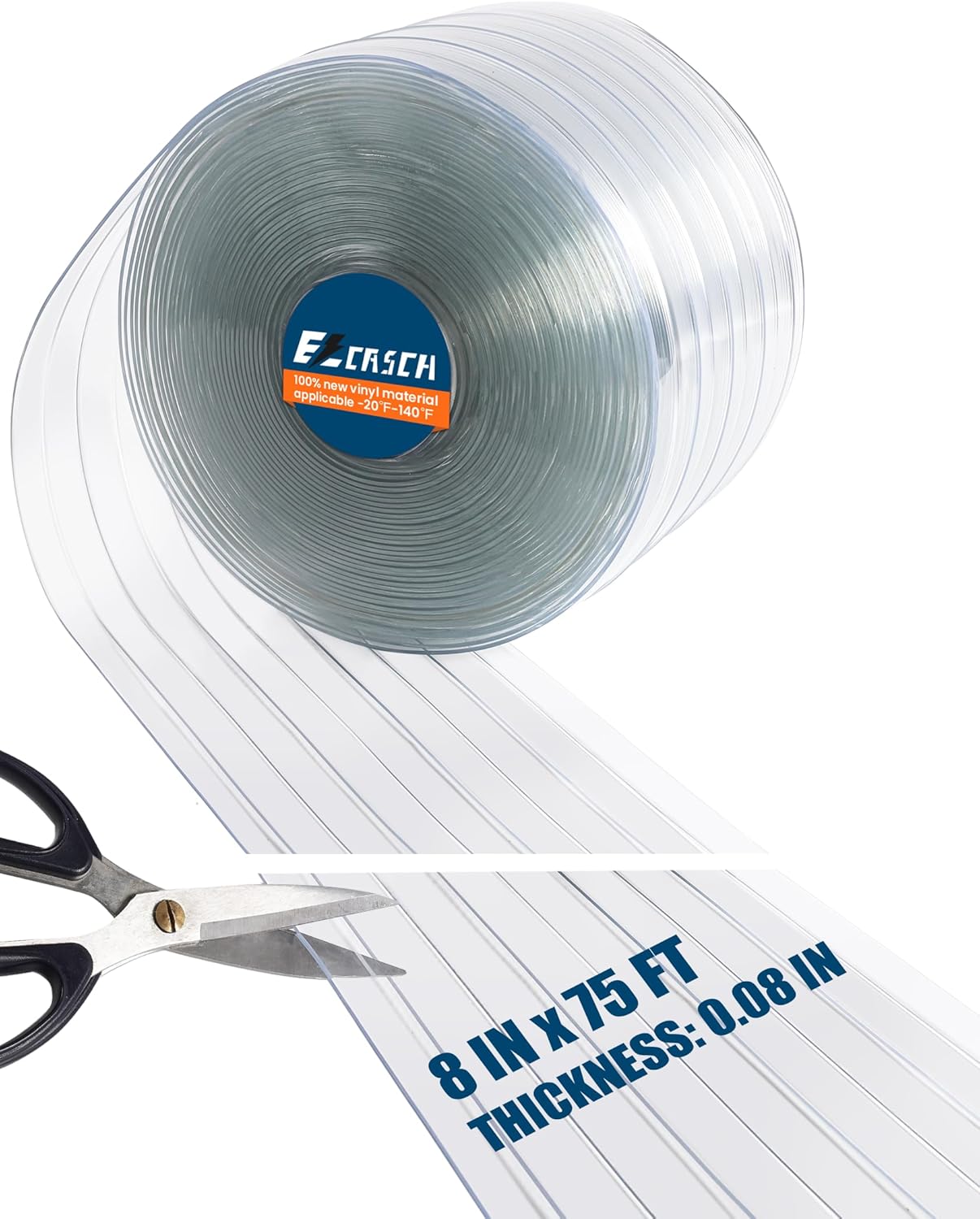 Vinyl Strip Curtain Roll for Freezer Doors and Dog Houses