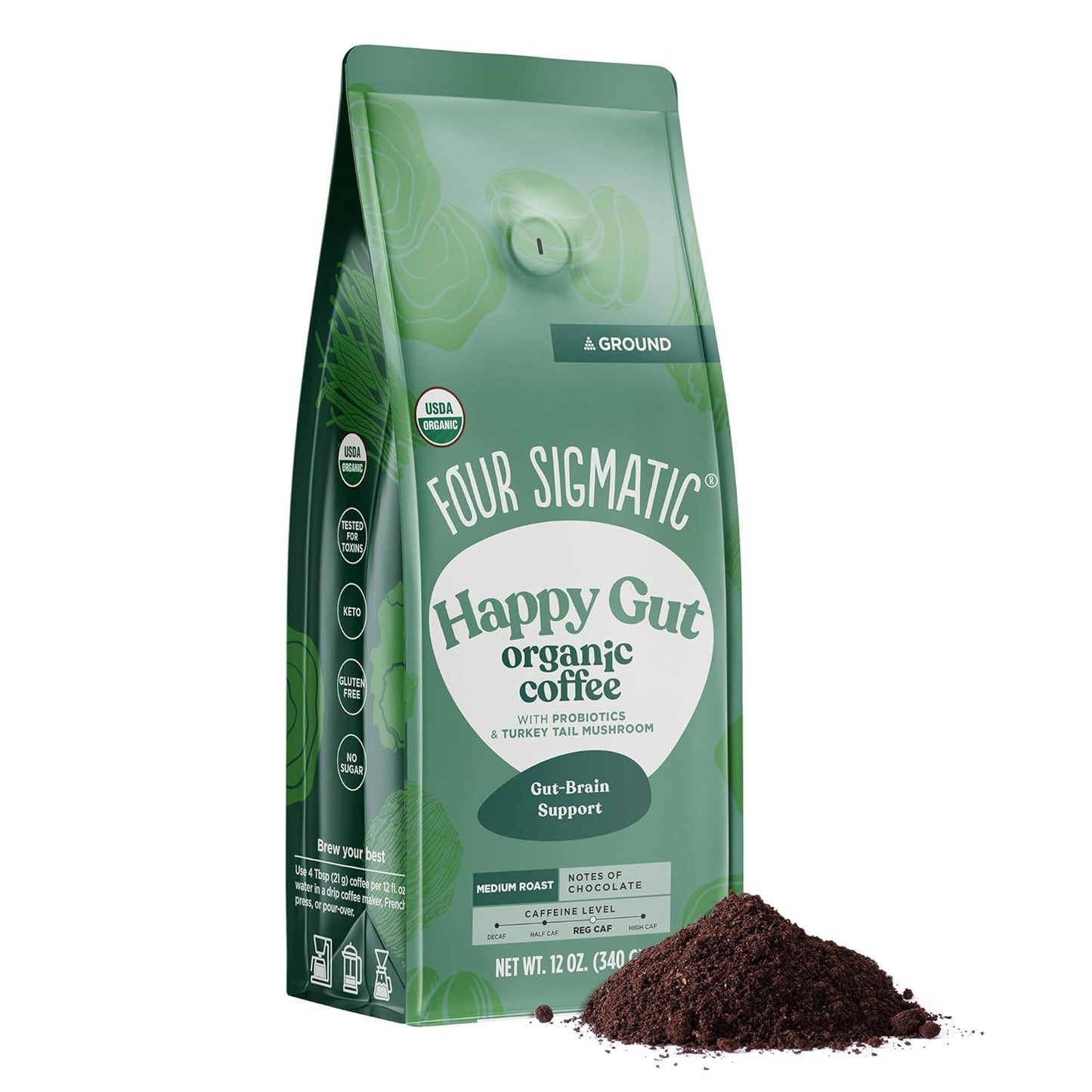 Four Sigmatic Happy Gut Probiotic Coffee | Immune Support