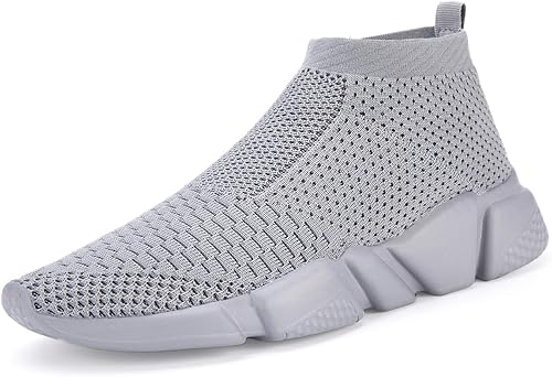 Santiro Mens Walking Shoes - Breathable Knit Slip On Sneakers